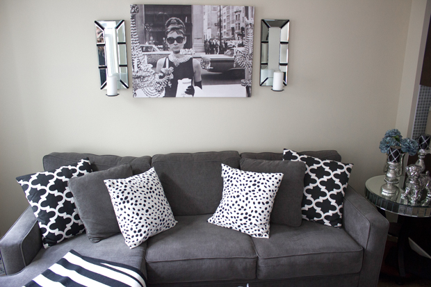 Black, White & Gray Apartment Decor