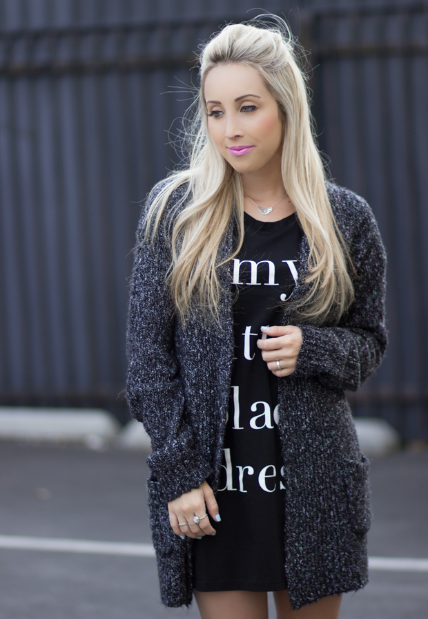 "My Little Black Dress" T-shirt dress
