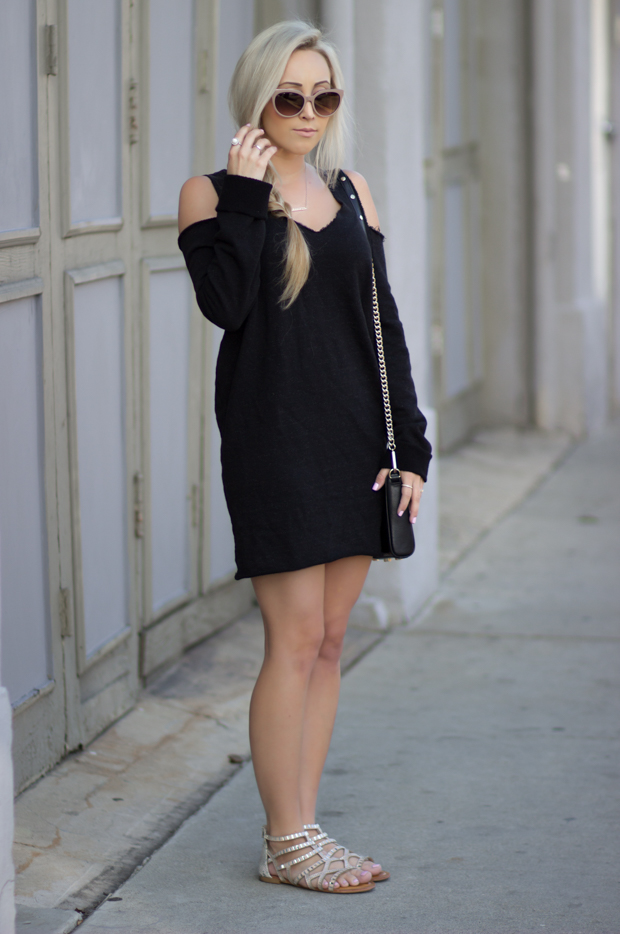 Cutout Sweater Dress | Styledbyblondie.com