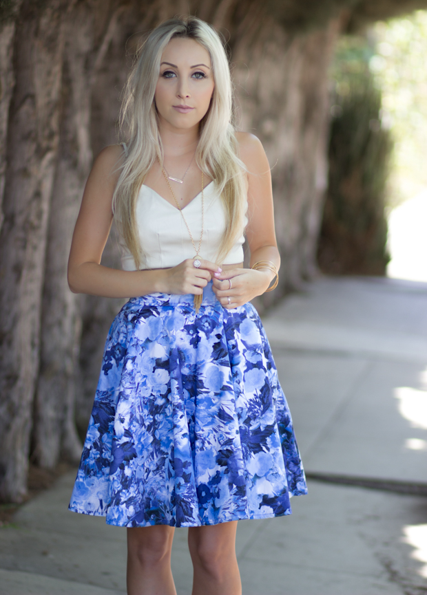 Floral Midi Skirt | Styledbyblondie.com