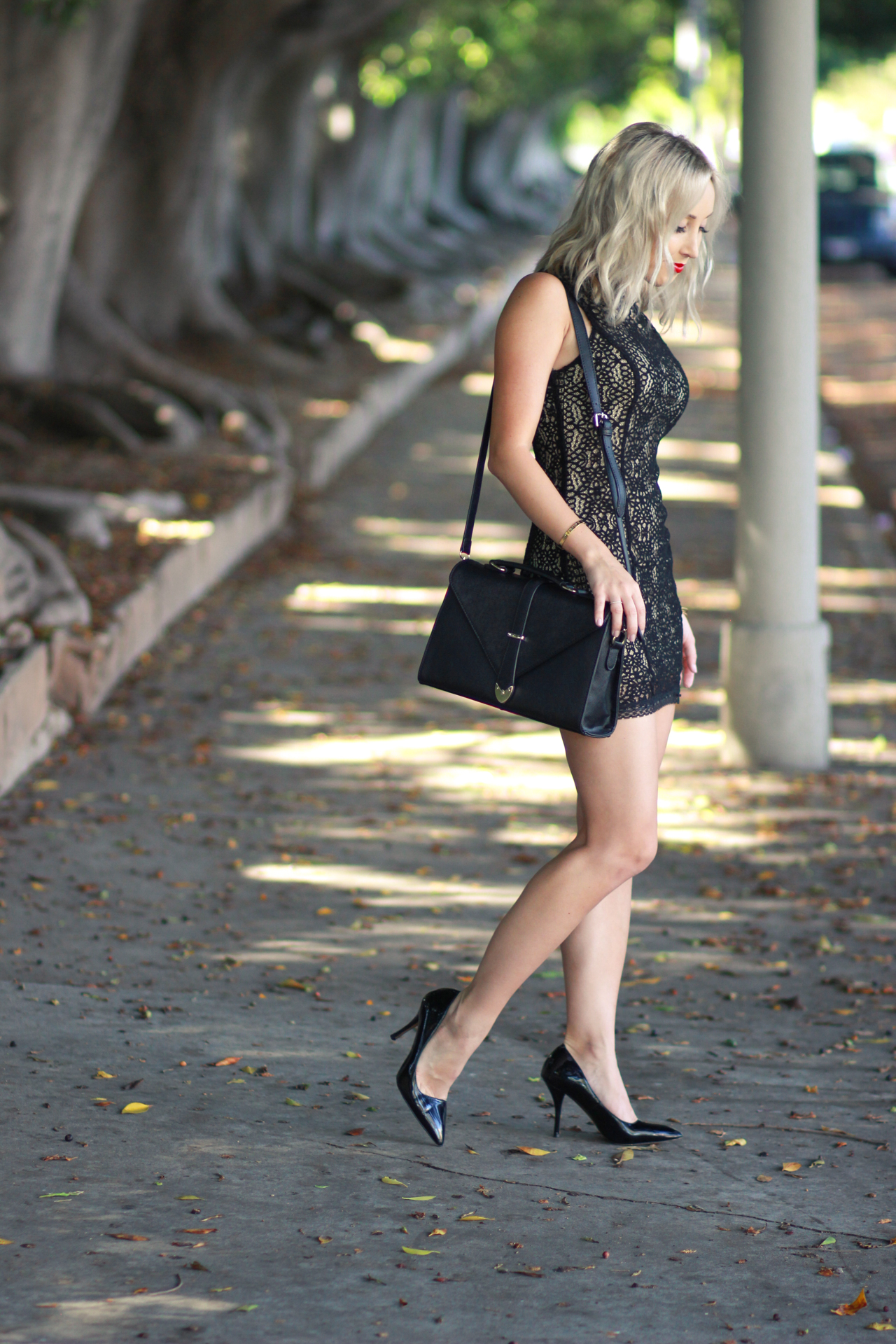Black Lace Dress | StyledByBlondie.com