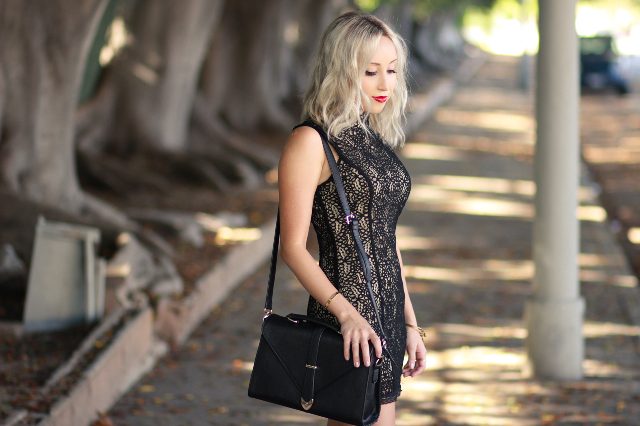 Black Lace Dress | StyledByBlondie.com