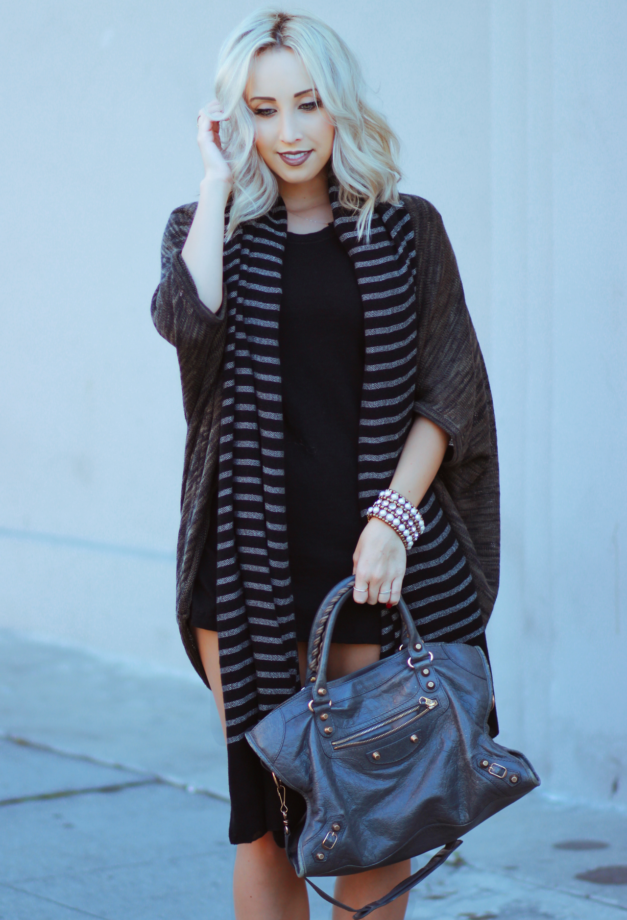 Gray Balenciaga Bag | StyledByBlondie.com