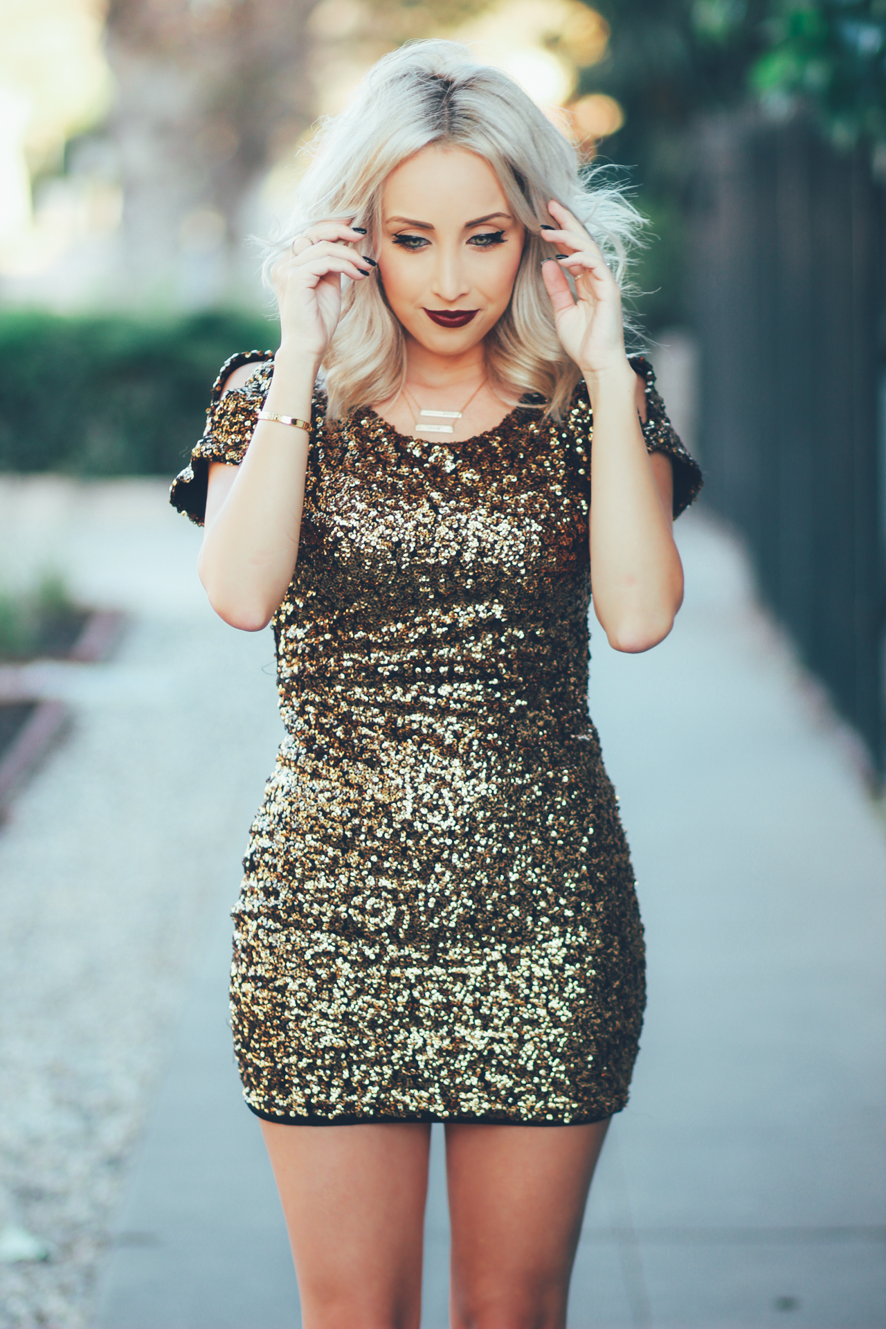Sequin Cutout Dress | StyledByBlondie.com