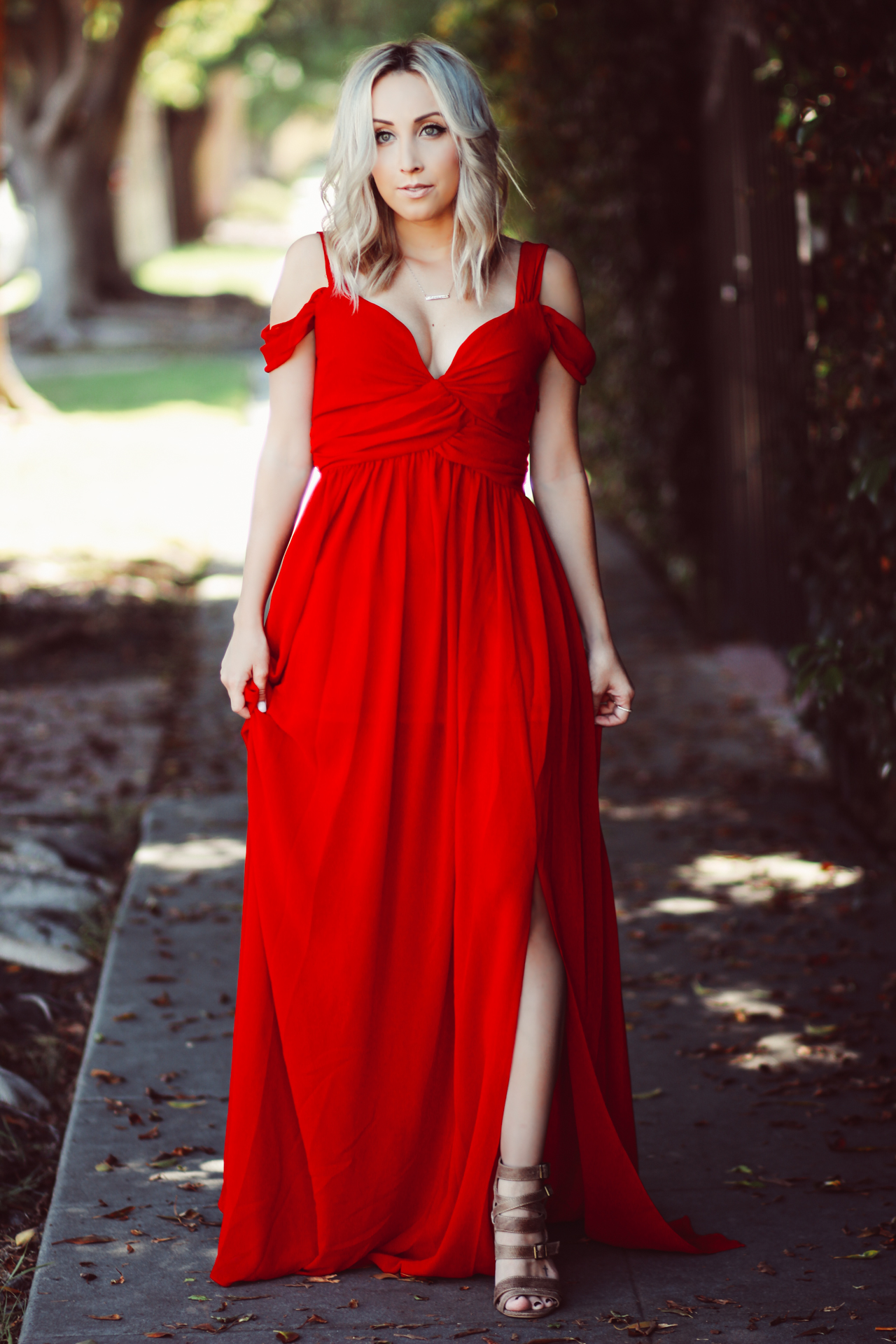 Long Red Dress | StyledByBlondie.com