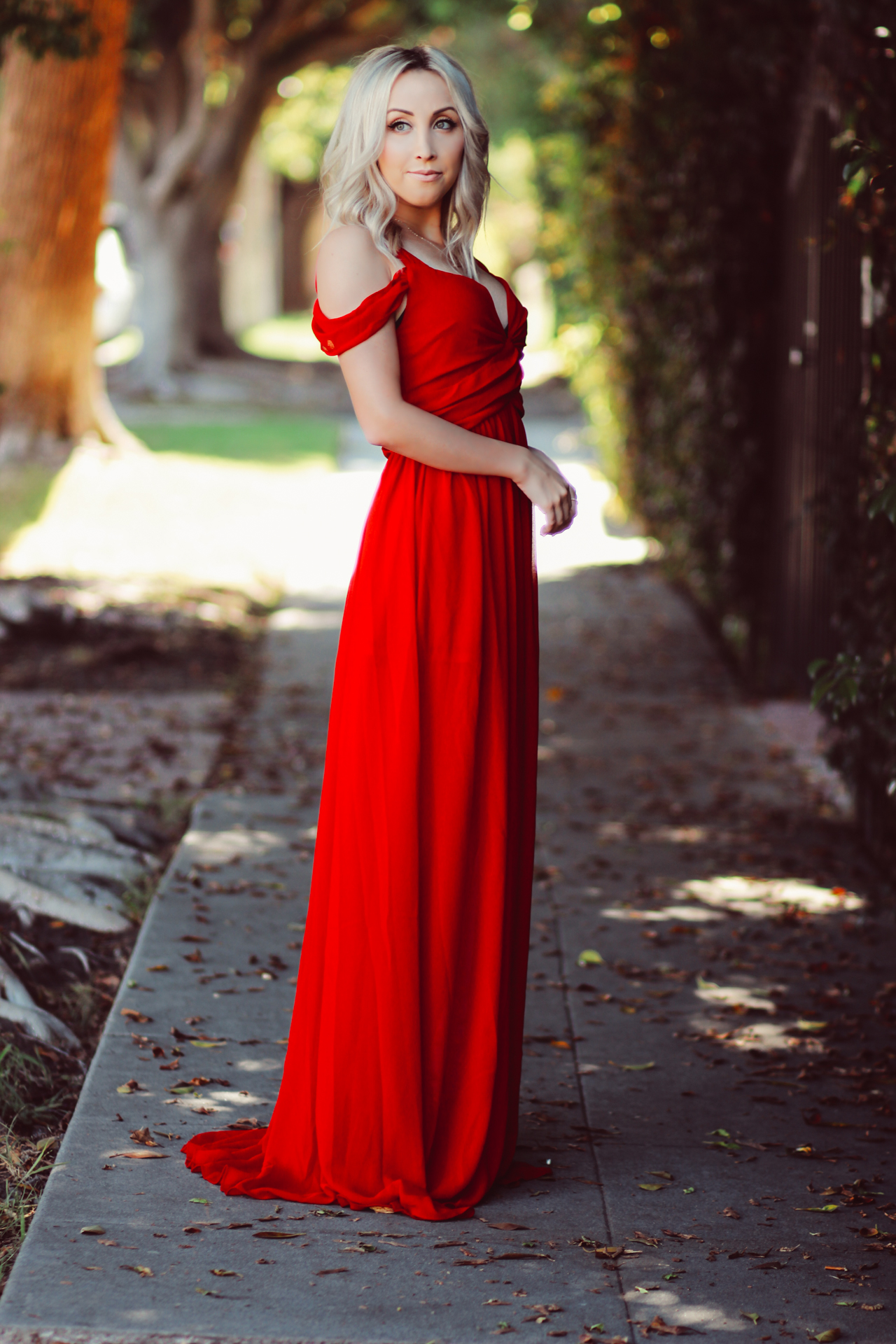 Long Red Dress | StyledByBlondie.com
