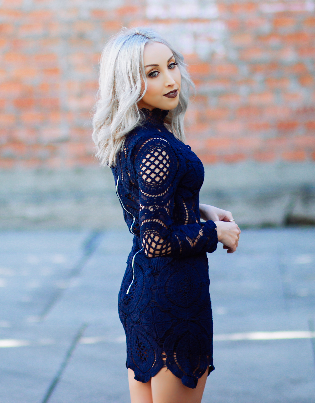 Royal Blue Lace Dress | StyledByBlondie.com