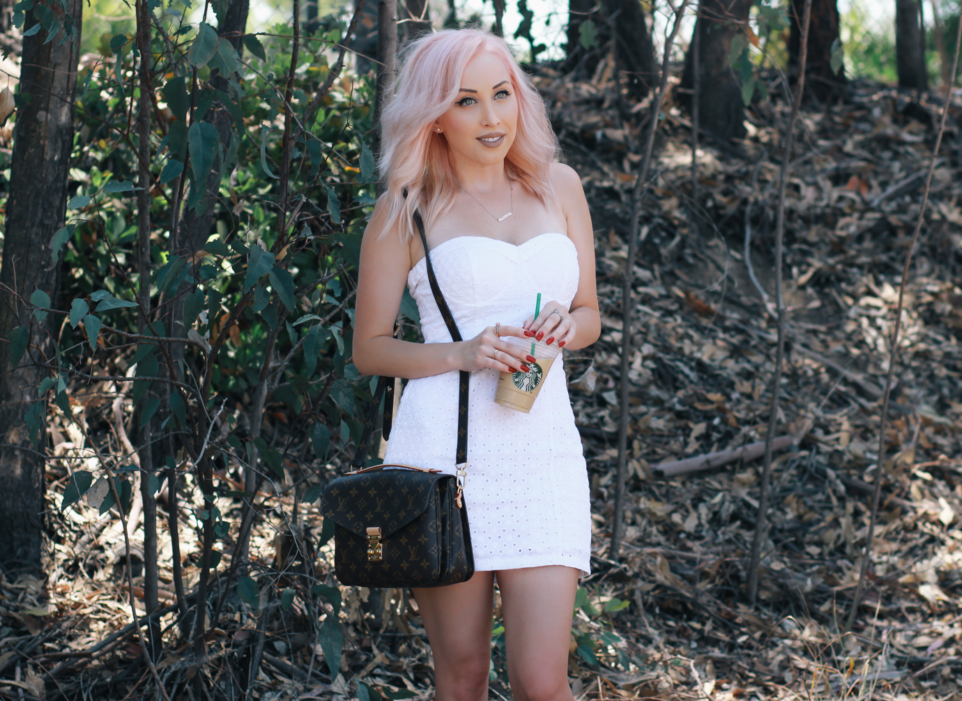 Blondie in the City | Pastel Pink Hair | Life Is Too Short To Have Boring Hair | White Summer Dress 