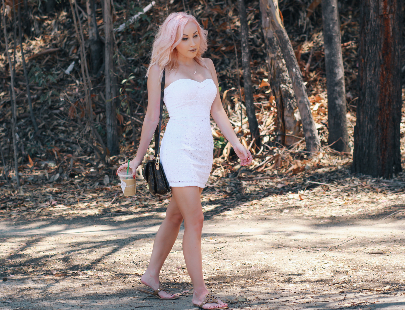 Blondie in the City | Pastel Pink Hair | Life Is Too Short To Have Boring Hair | White Summer Dress 