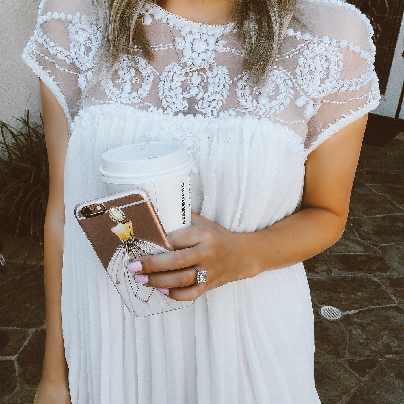 Blondie in the City | White Beaded BabyDoll Dress @Chicwish | Bride To Be