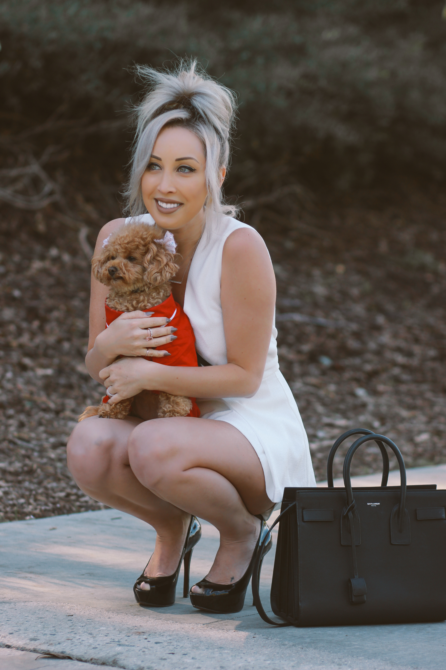 Blondie in the City | White Bride To Be Romper | Puppy Pajamas