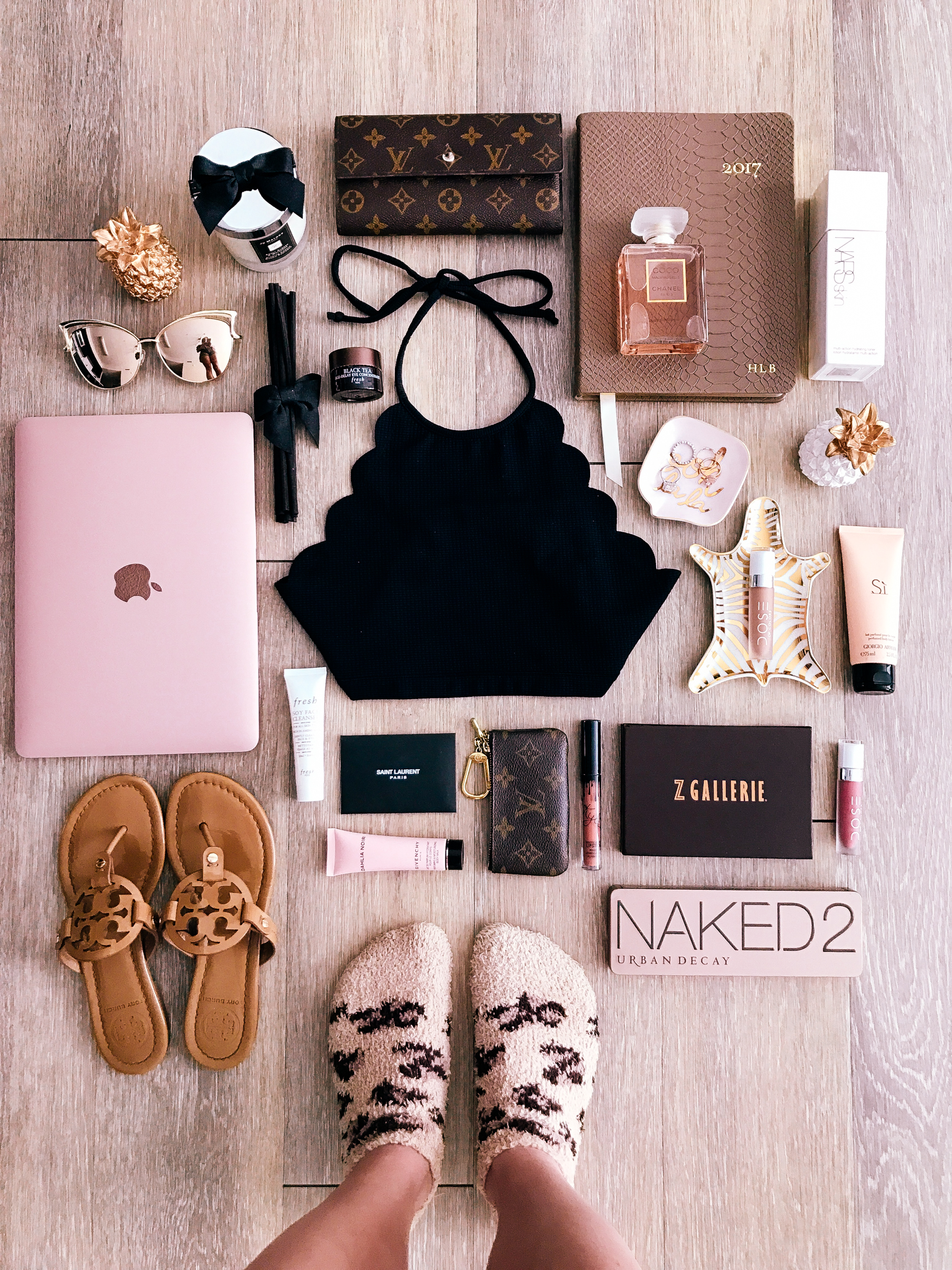 Blondie in the City | Instagram: @HayleyLarue | Fashion Flatly | marysia swim, Rose Gold Apple Macbook | Coco Chanel Perfume