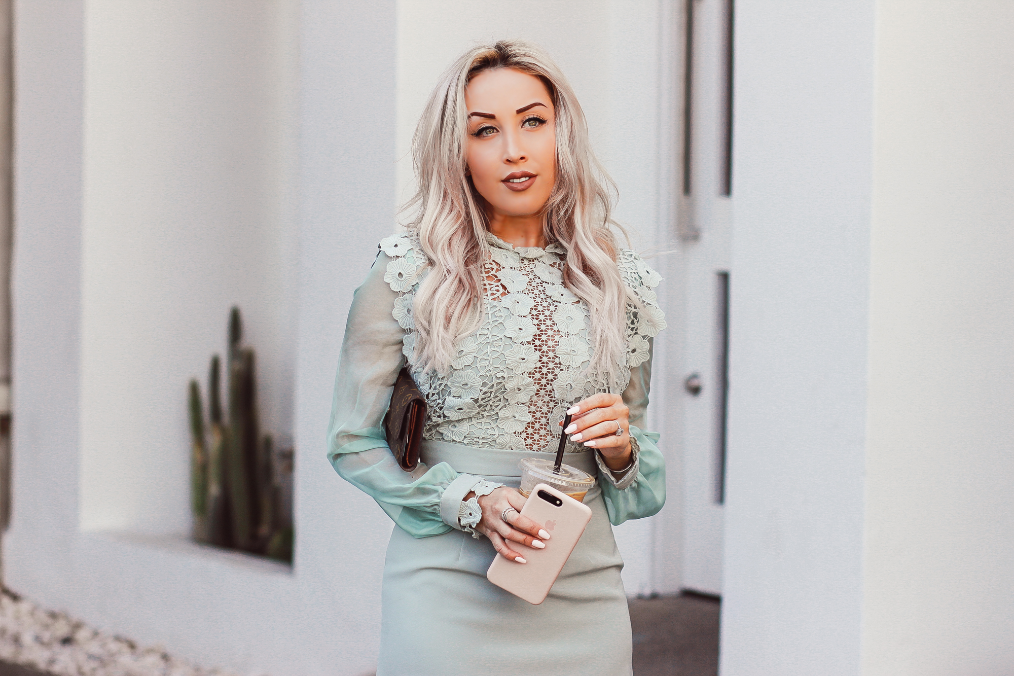 Blondie in the City | Elegant Mint Colored Dress @chicwish