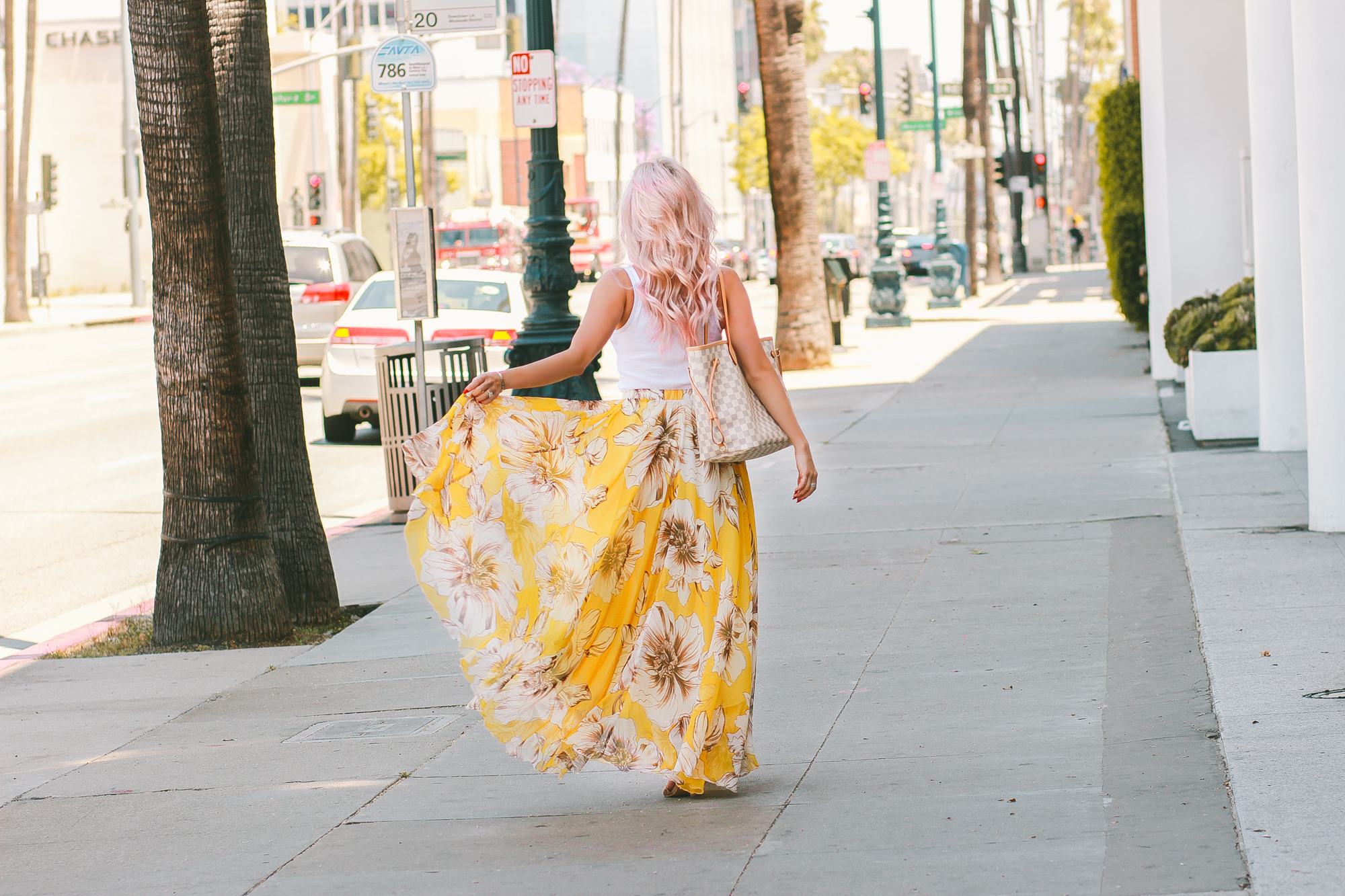 Blondie in the City | Flowy Yellow Summer Skirt @chicwish