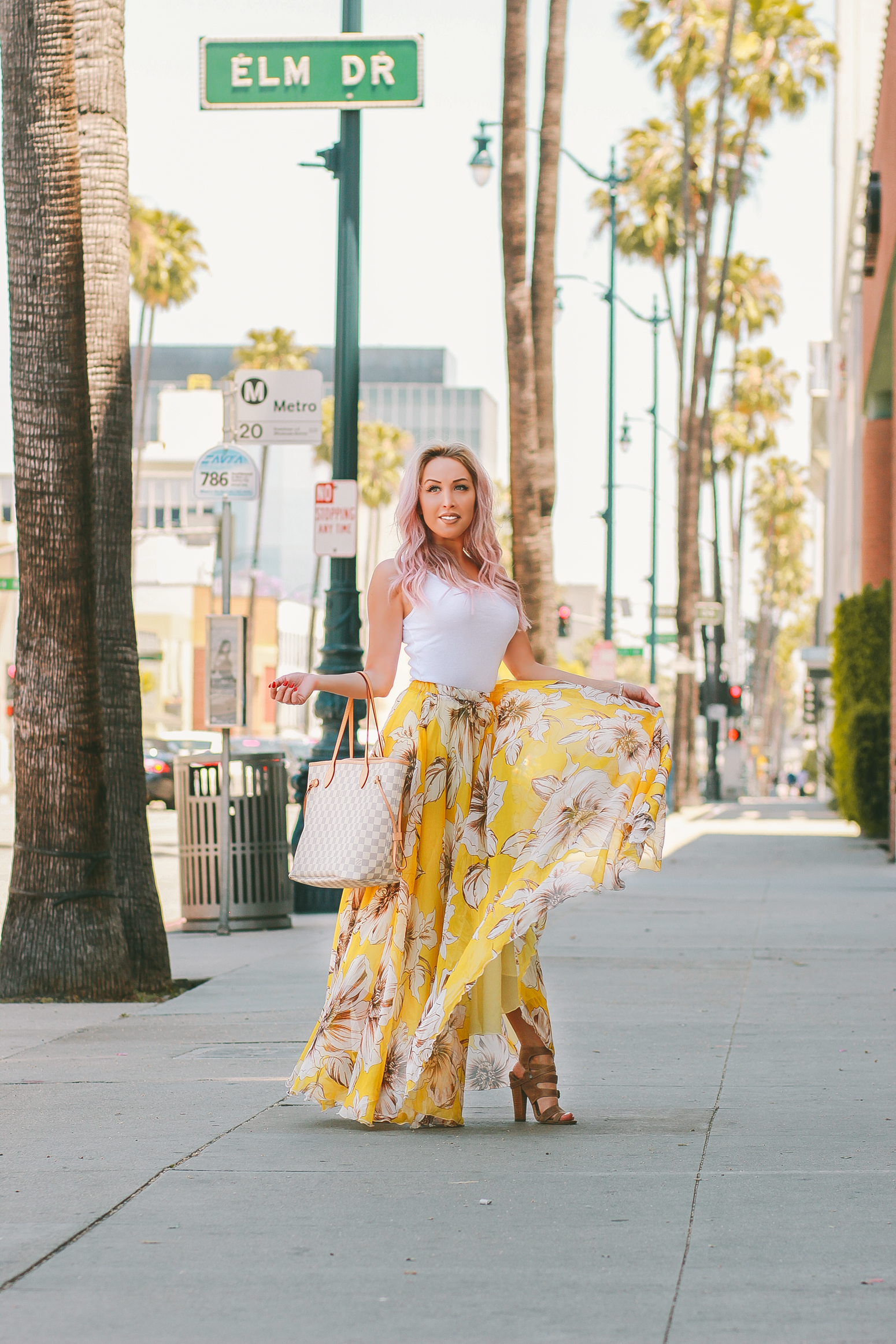 Blondie in the City | Flowy Yellow Summer Skirt @chicwish