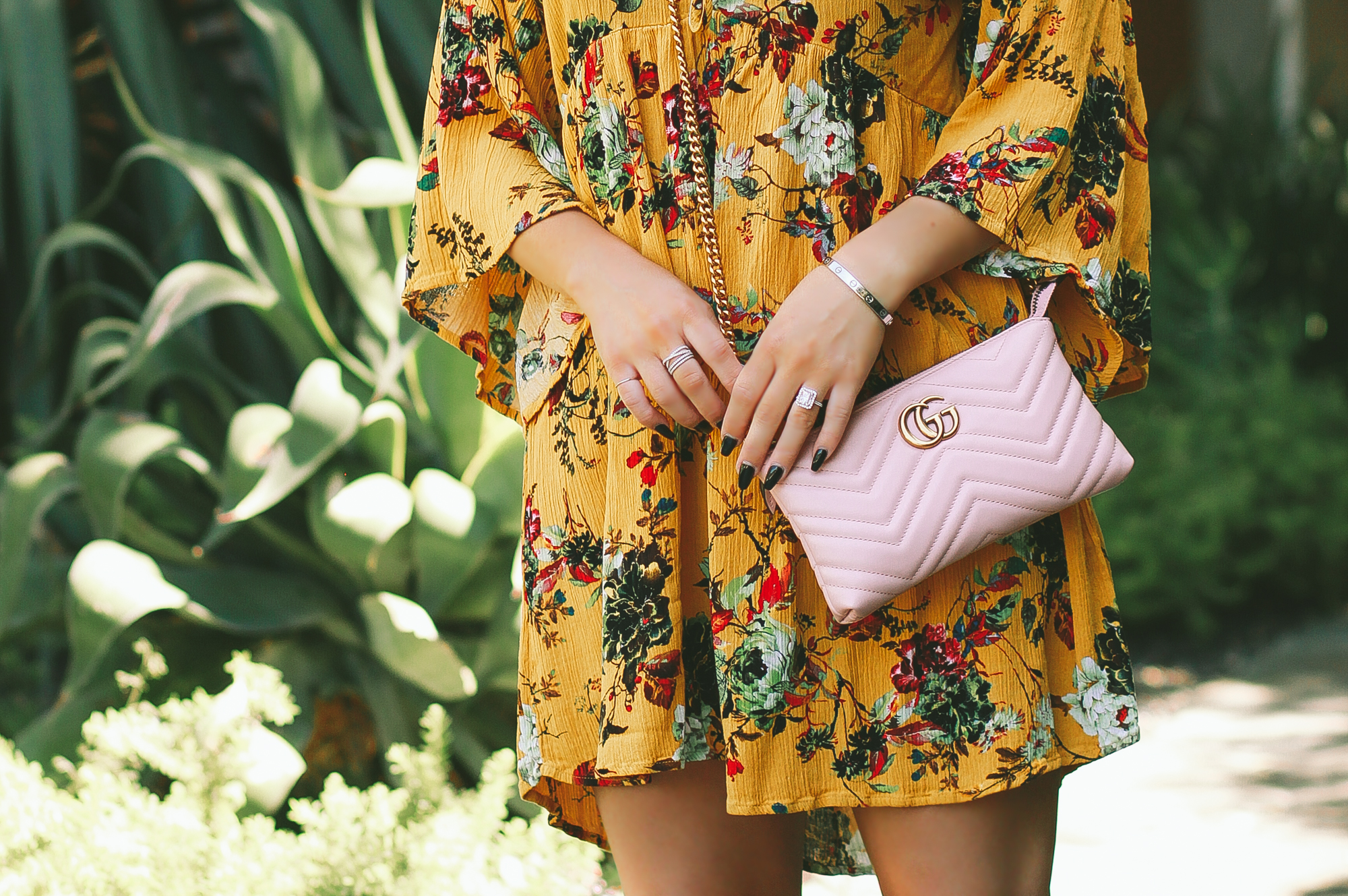 Blondie in the City | Mustard Yellow & A Pink Gucci Bag