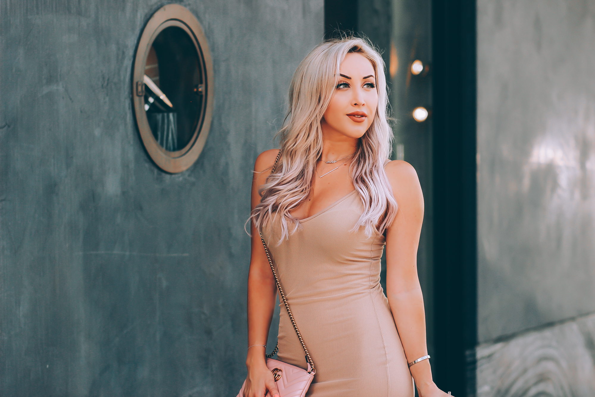 Blondie in the City | Sexy Nude Dress 