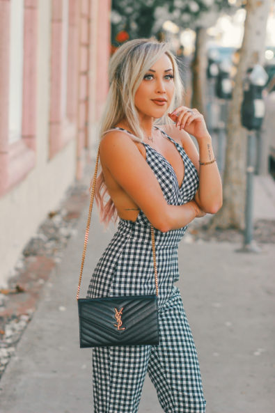 checkered jumpsuit