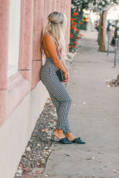 checkered jumpsuit