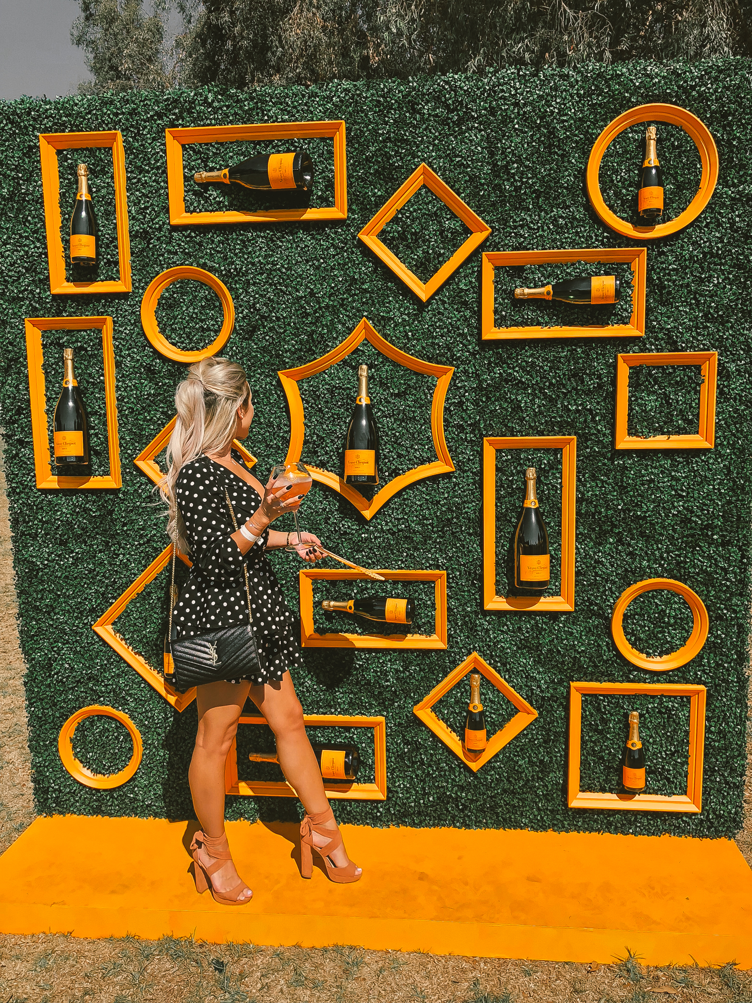 Veuve Clicquot Polo Classic | Blondie in the City | What I wore to the ##VCPoloClassic | Polka Dot Vintage Fashion