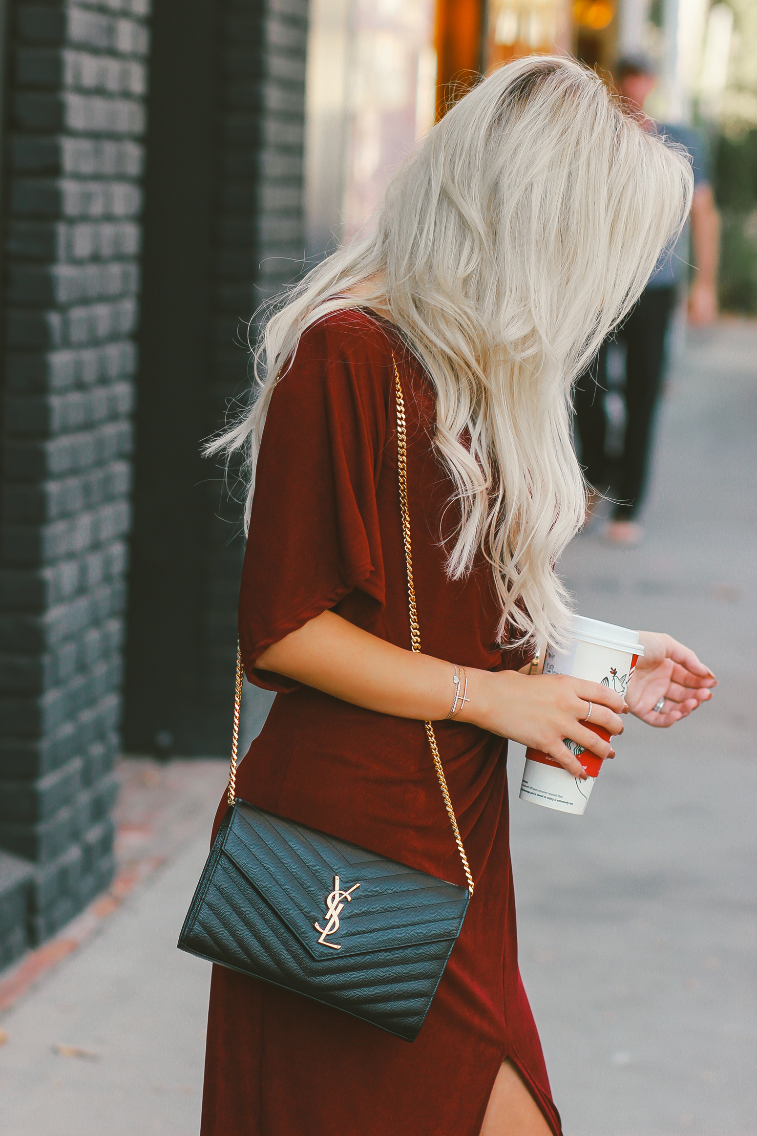 Christmas Outfit Inspo | Burgundy Dress | Blondie in the City