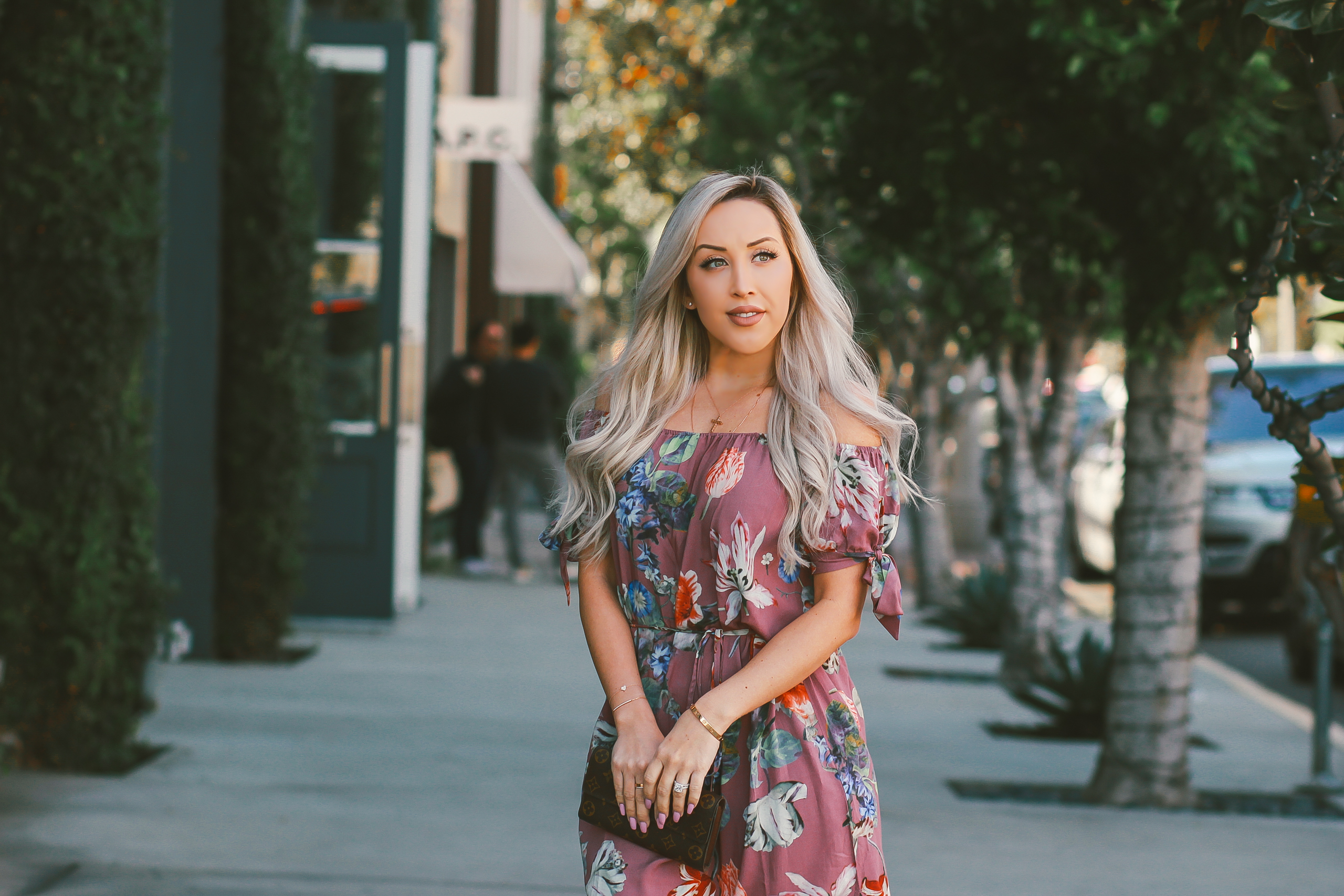 A Plum Floral Dress from @plumprettysugar | Spring Style | Blondie in the City by Hayley Larue