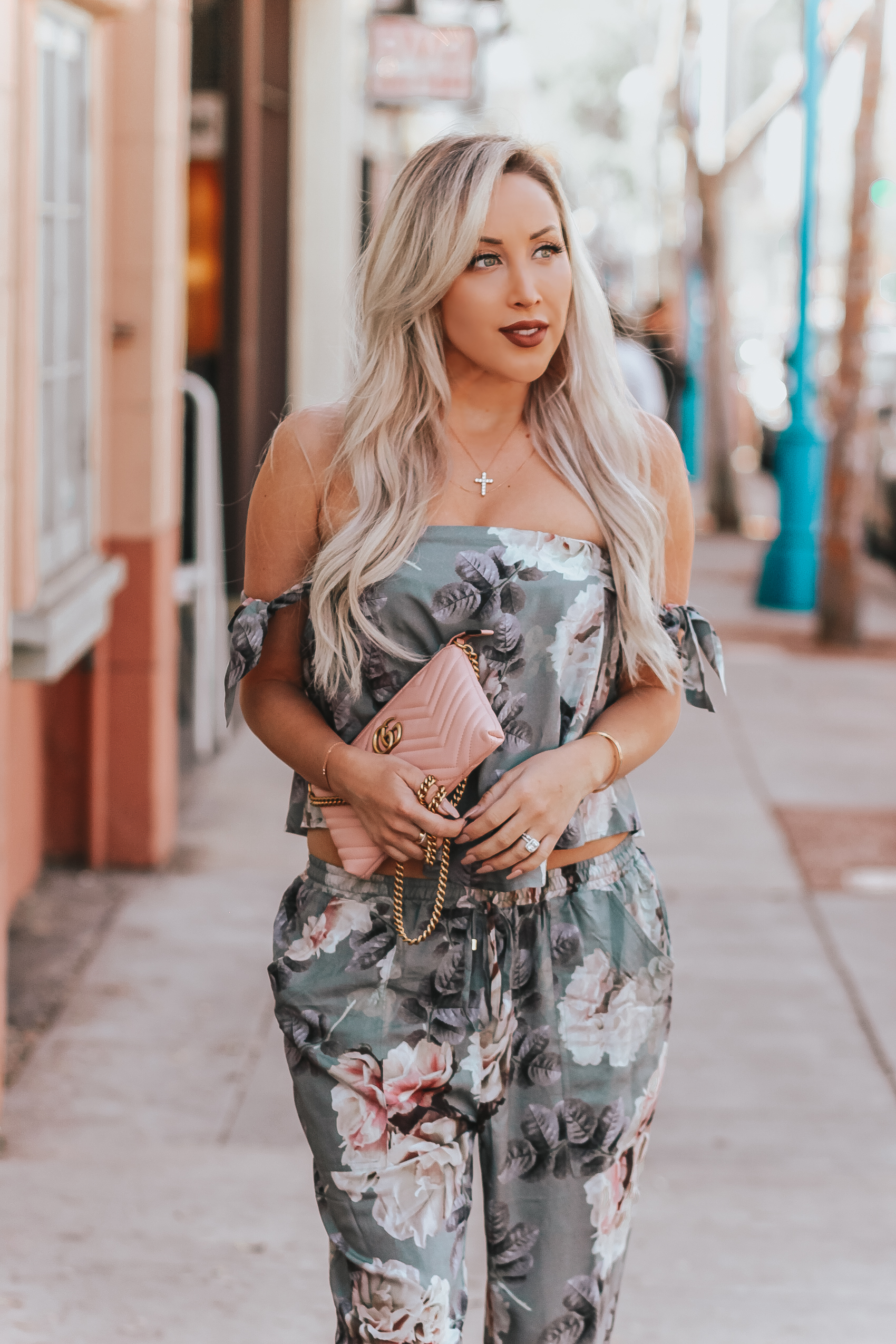 Floral Two-Piece for Spring by @plumprettysugar | Blondie in the City by Hayley Larue
