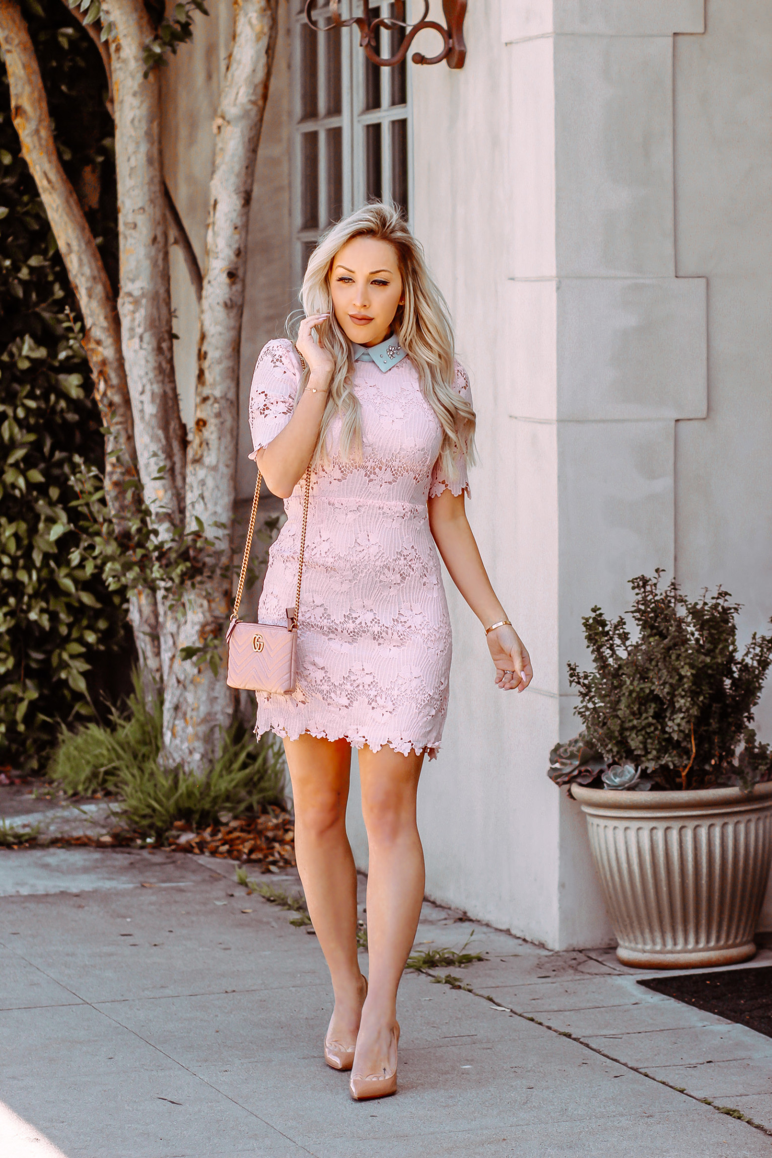 Easter Outfit Inspiration | Pastel Lace Dress | Blondie in the City by Hayley Larue