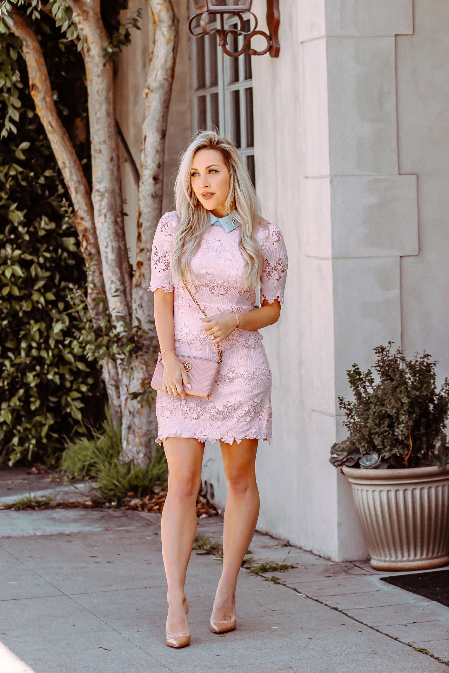 Easter Outfit Inspiration | Pastel Lace Dress | Blondie in the City by Hayley Larue