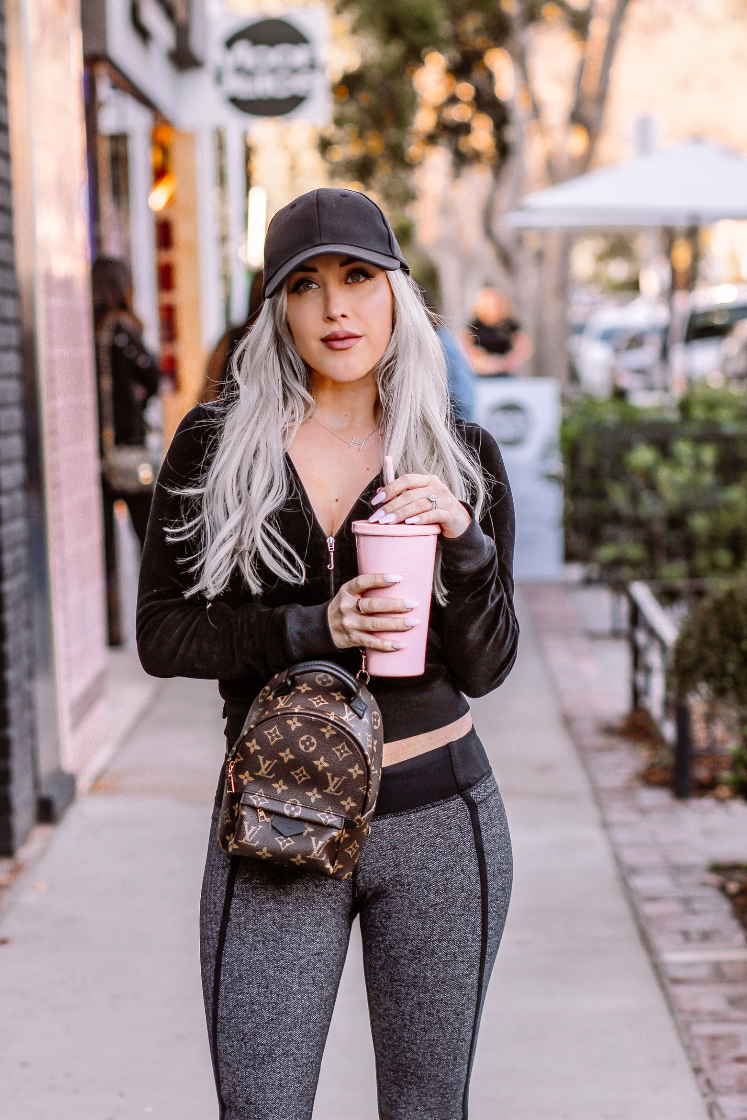 7 Reasons Why You Should Be Drinking More Water | Pink Starbucks Tumbler | Louis Vuitton Backpack | Blondie in the City by Hayley Larue