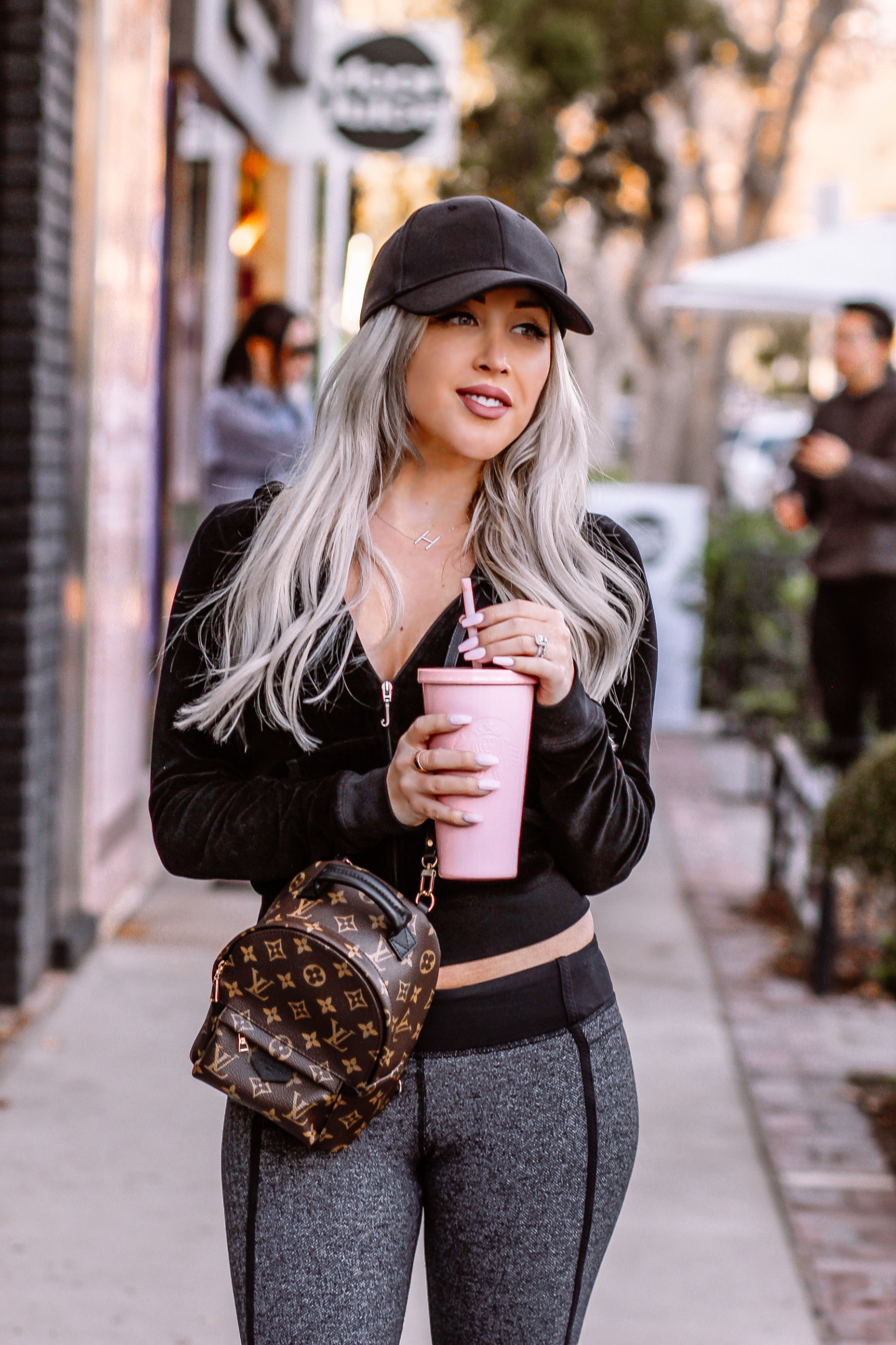 7 Reasons Why You Should Be Drinking More Water | Pink Starbucks Tumbler | Louis Vuitton Backpack | Blondie in the City by Hayley Larue