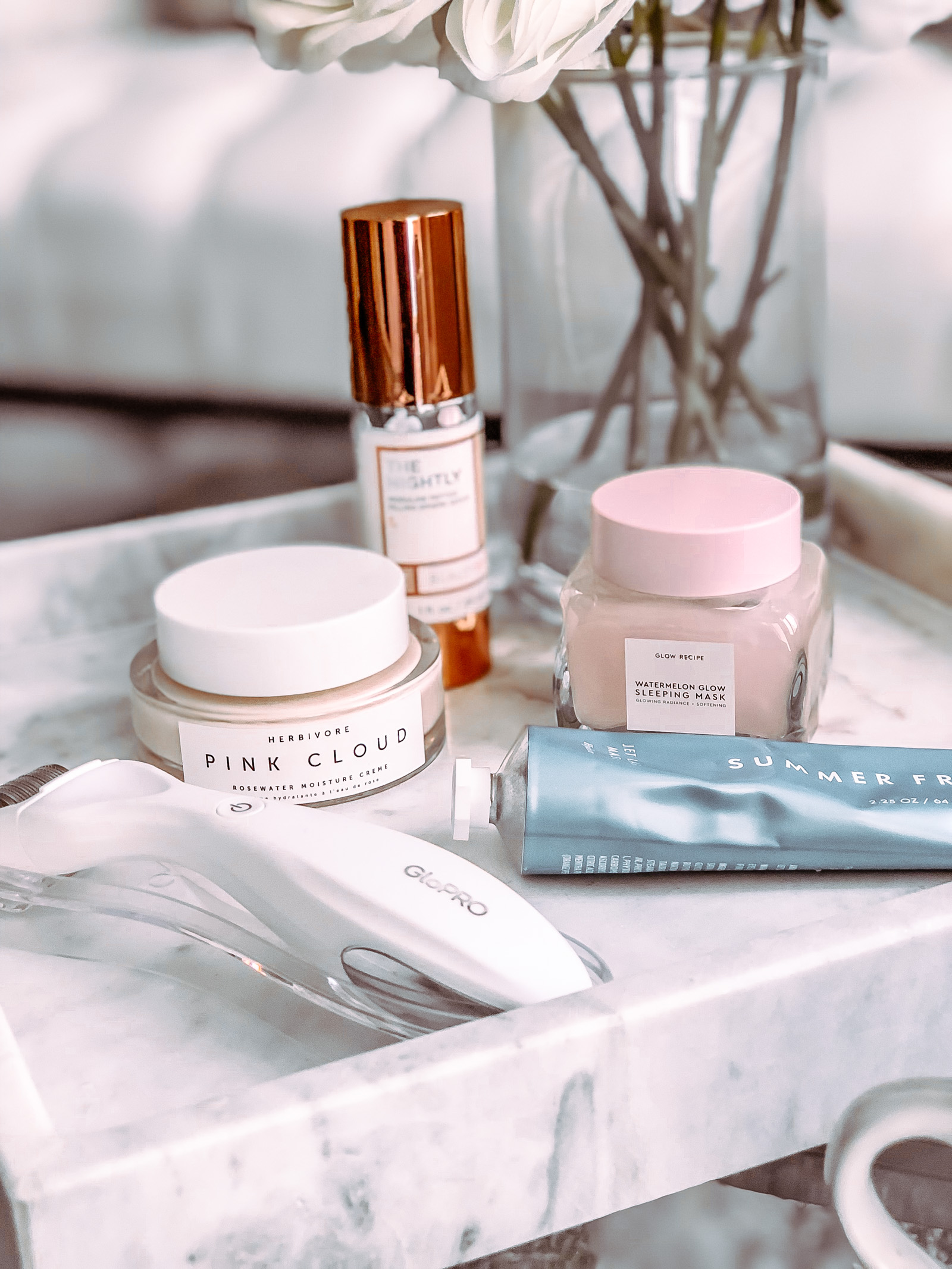 Is It Worth The Hype? 4 Popular Beauty Products All Over Social Media | Summer Friday's Jet Lag Mask, GloPro Microneedling, watermelon glow sleeping mask, Pink Cloud by Herbivore | Blondie in the City by Hayley Larue
