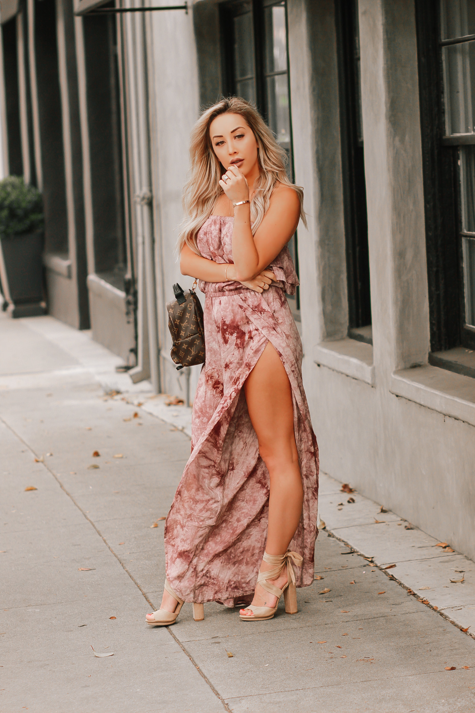 Sexy Summer Jumpsuit | Louis Vuitton Palm Springs Mini | Fashion Bloggers | Blondie in the City by Hayley Larue