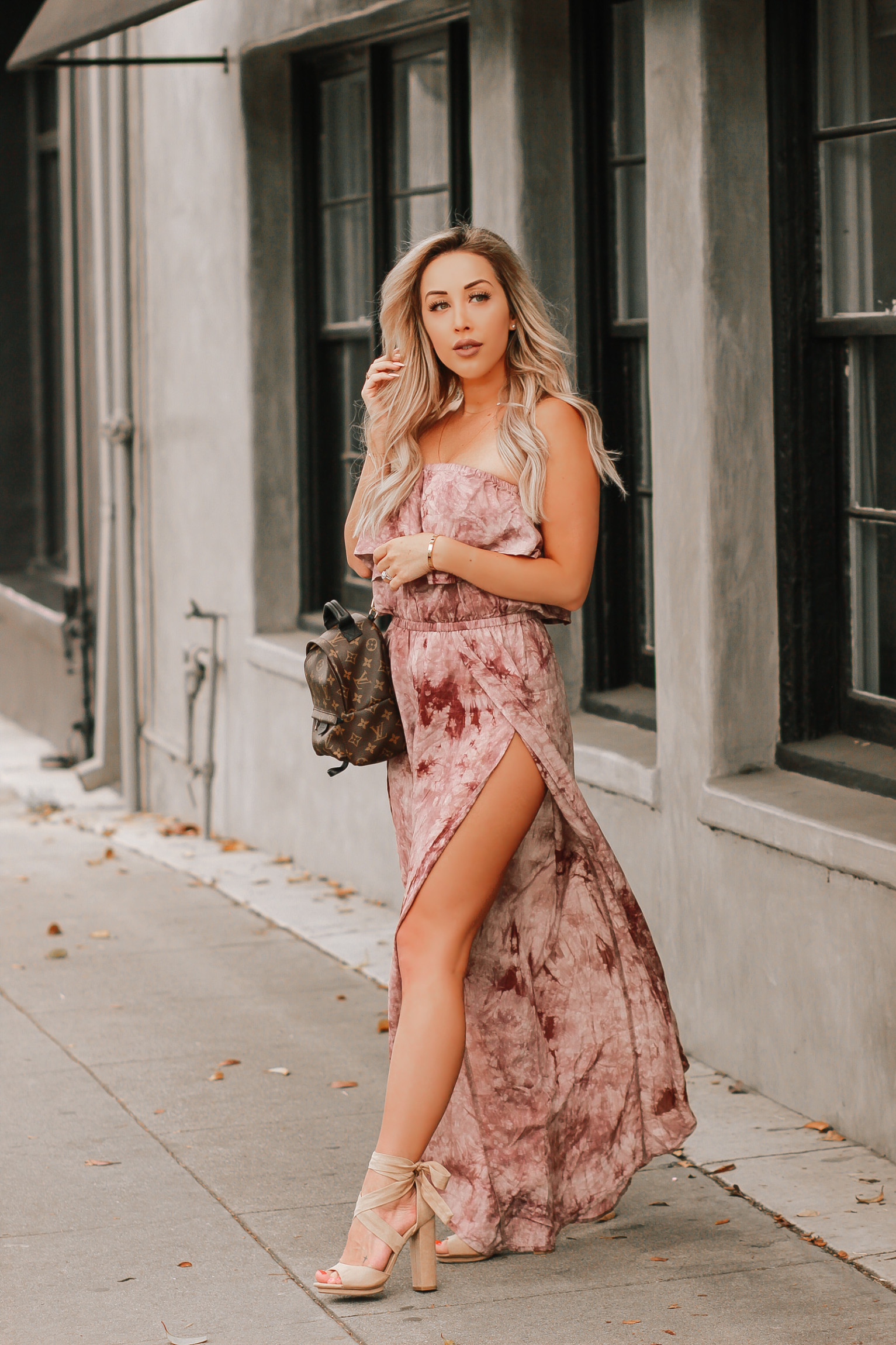 Sexy Summer Jumpsuit | Louis Vuitton Palm Springs Mini | Fashion Bloggers | Blondie in the City by Hayley Larue