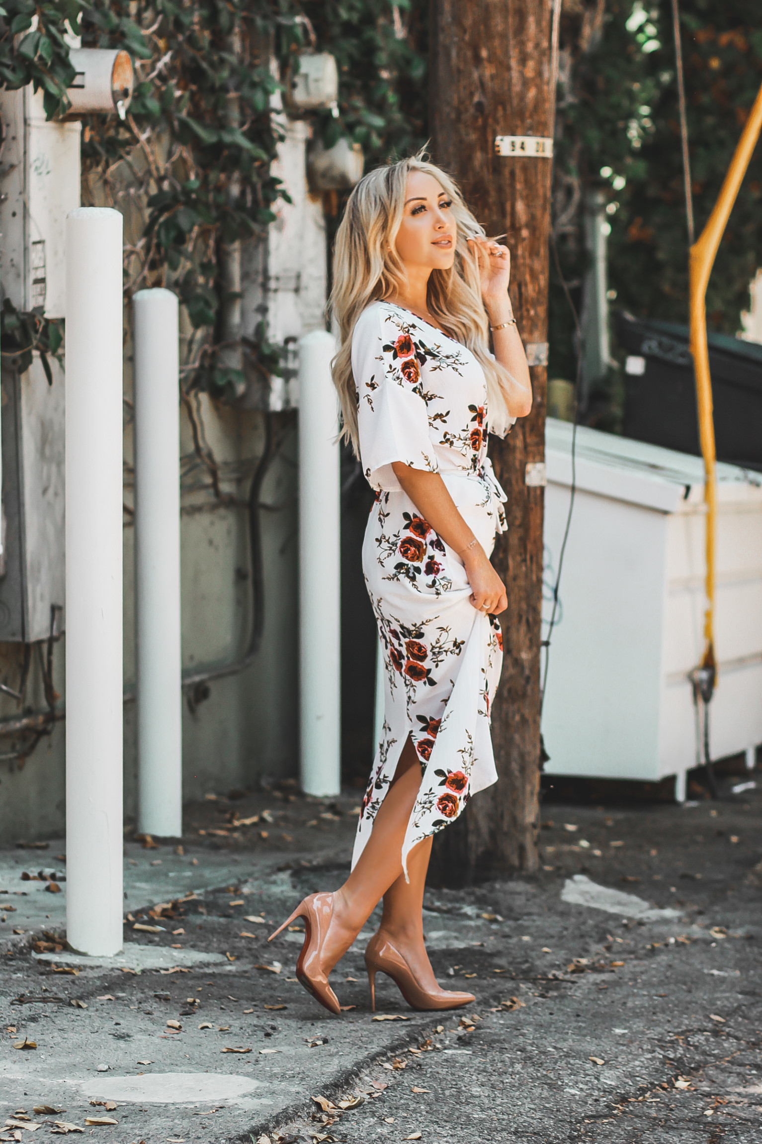White Floral Dress | Summer Dresses | Summer Style | Blondie in the City by Hayley Larue