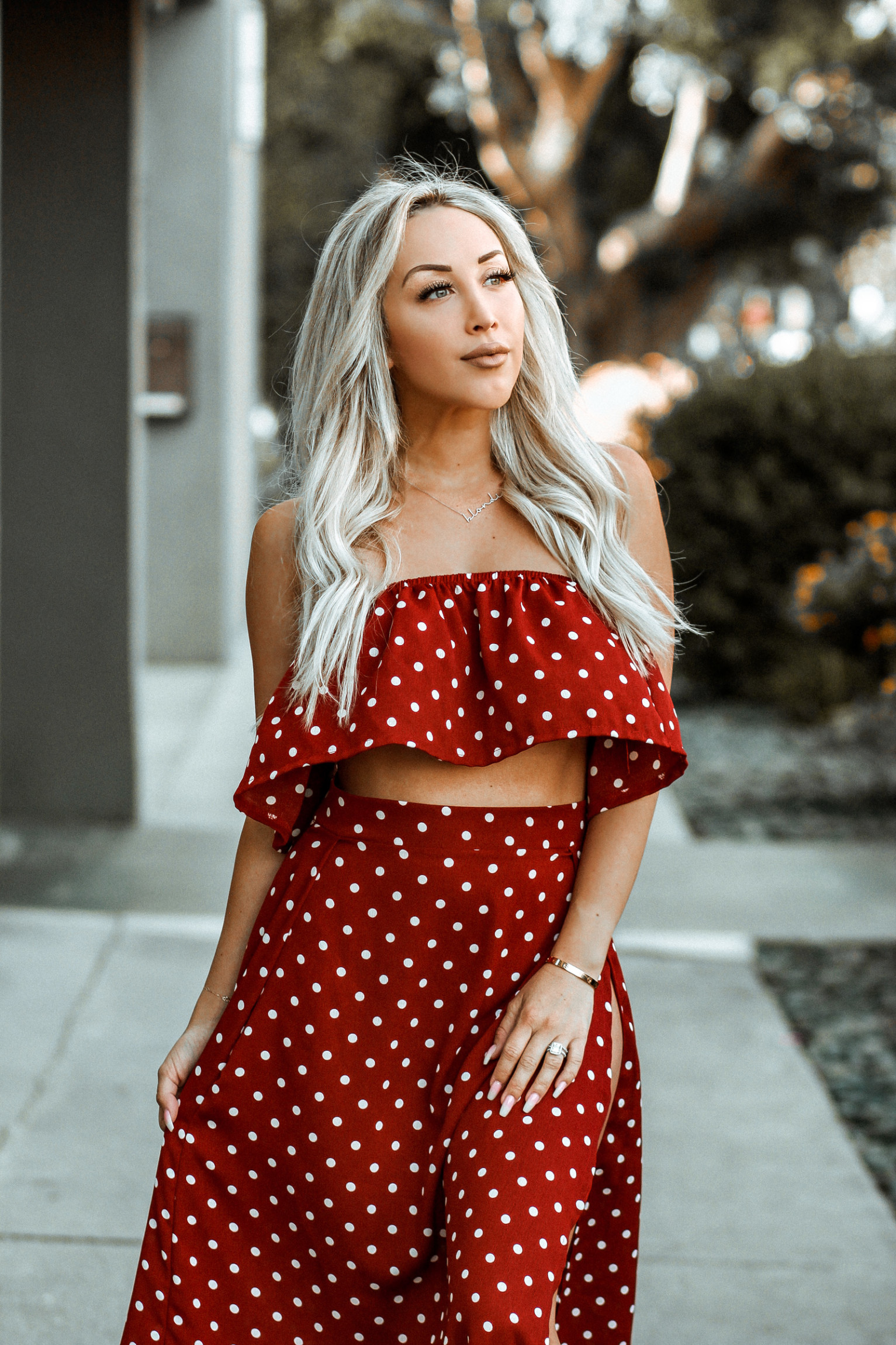 Red Polka Dot Two-Piece | Summer Style | Blondie in the City by Hayley Larue