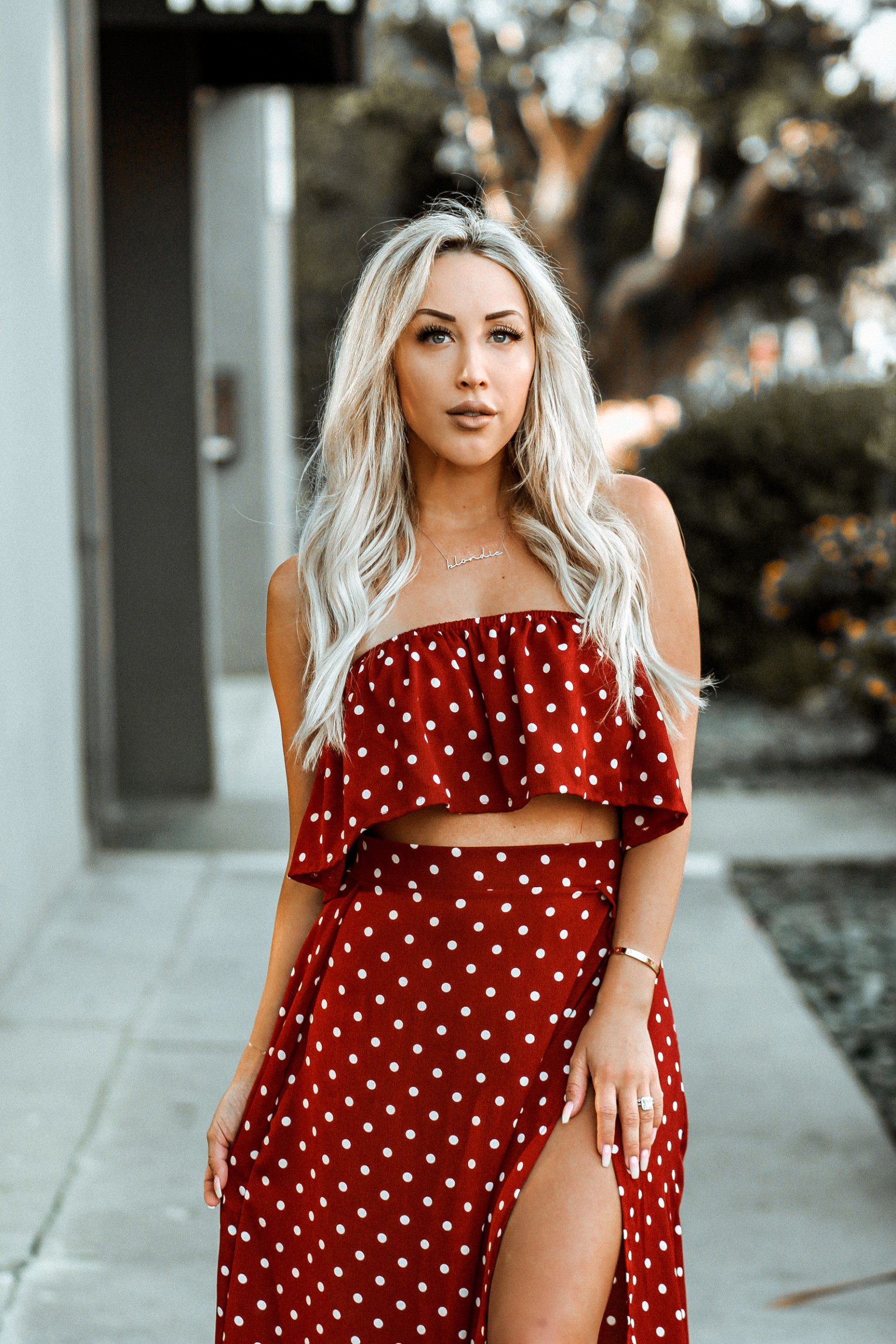 Red Polka Dot Two-Piece | Summer Style | Blondie in the City by Hayley Larue