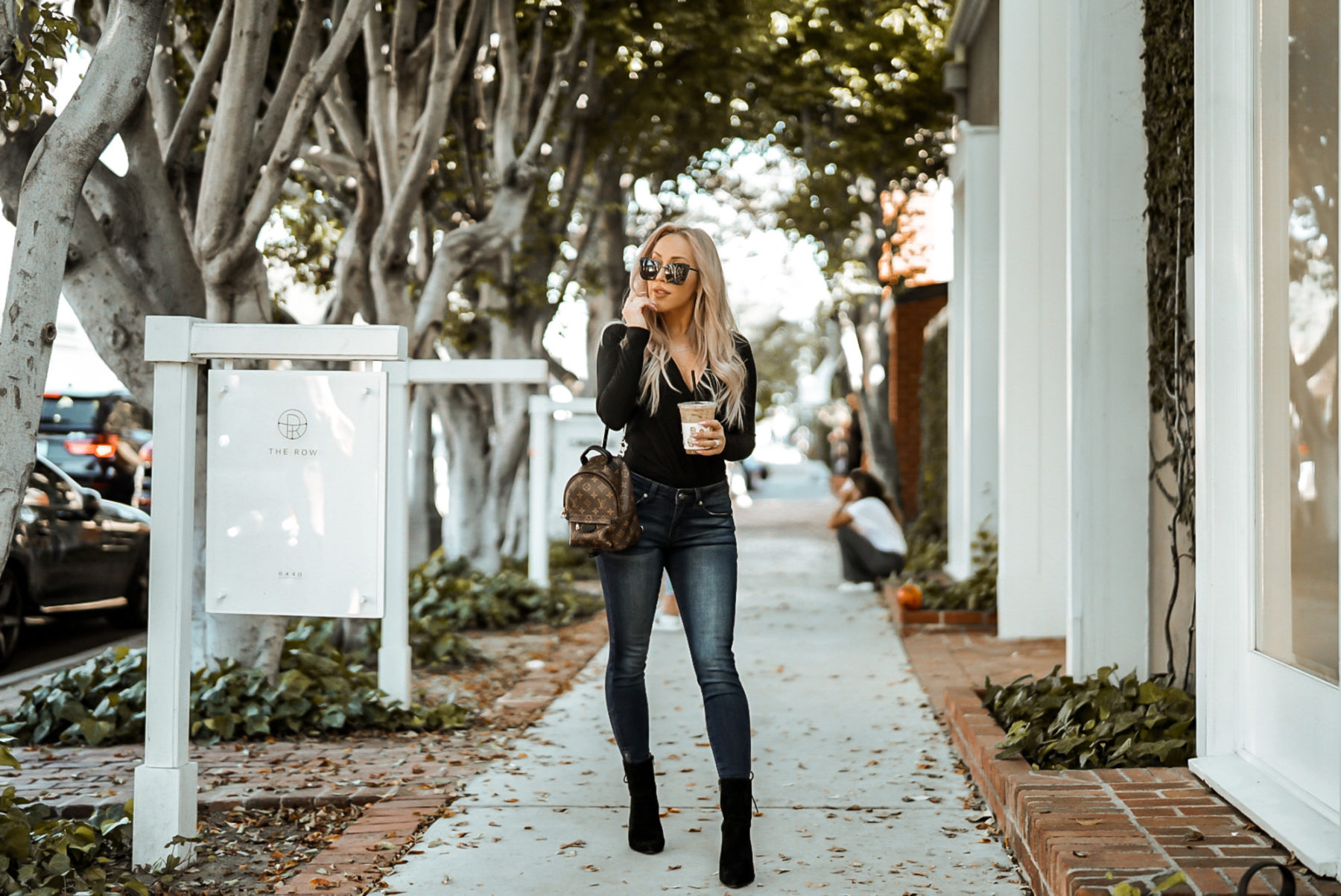 Fall Outfit Inspo | Fall Fashion | Diff Eyewear Cat eye Sunglasses | Louis Vuitton Palm Springs Backpack Mini | Blondie in the City by Hayley Larue