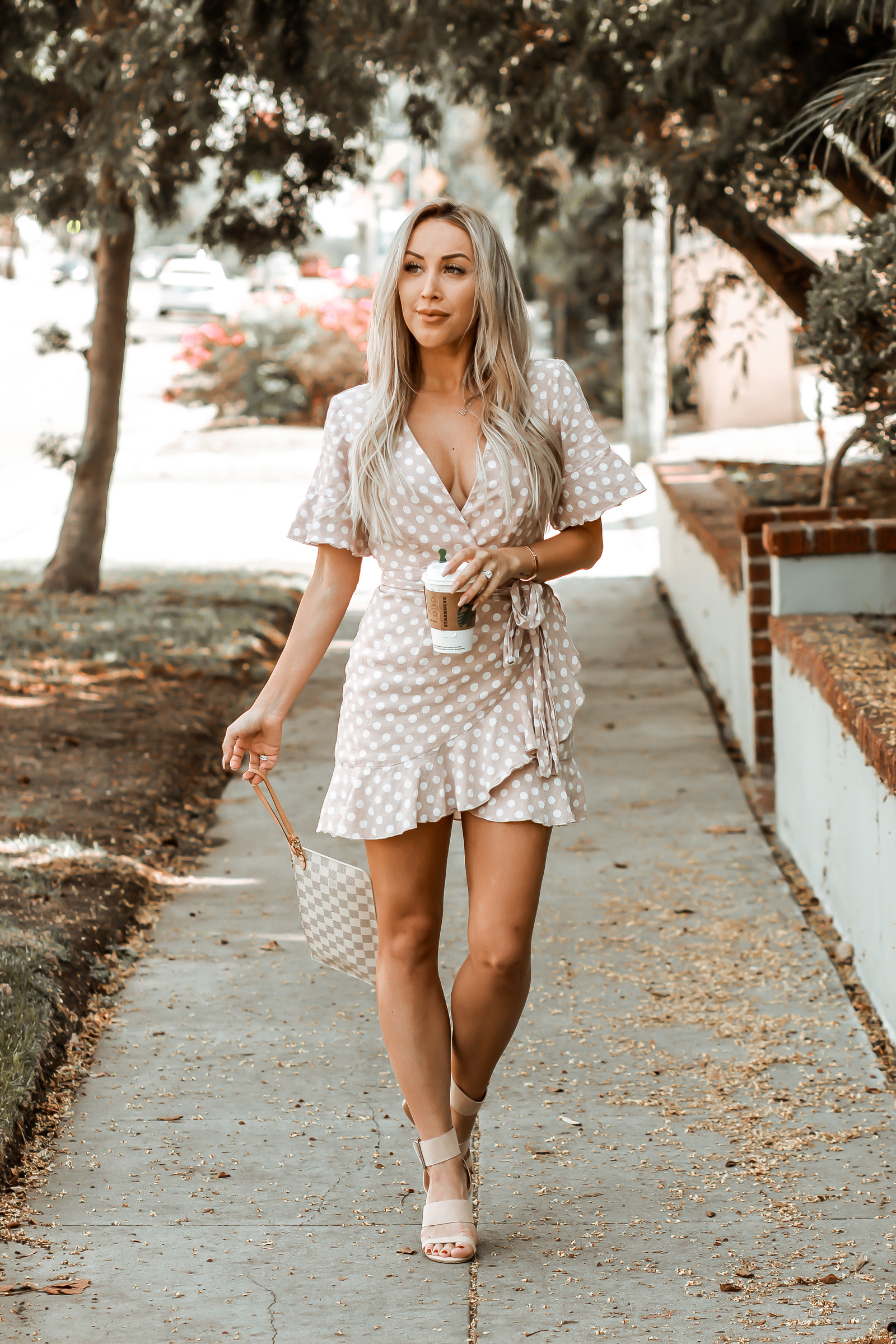 Pink Pastel Dress Polka Dots | Revolve | Pastel | Fashion Blogger | Blondie in the City by Hayley Larue
