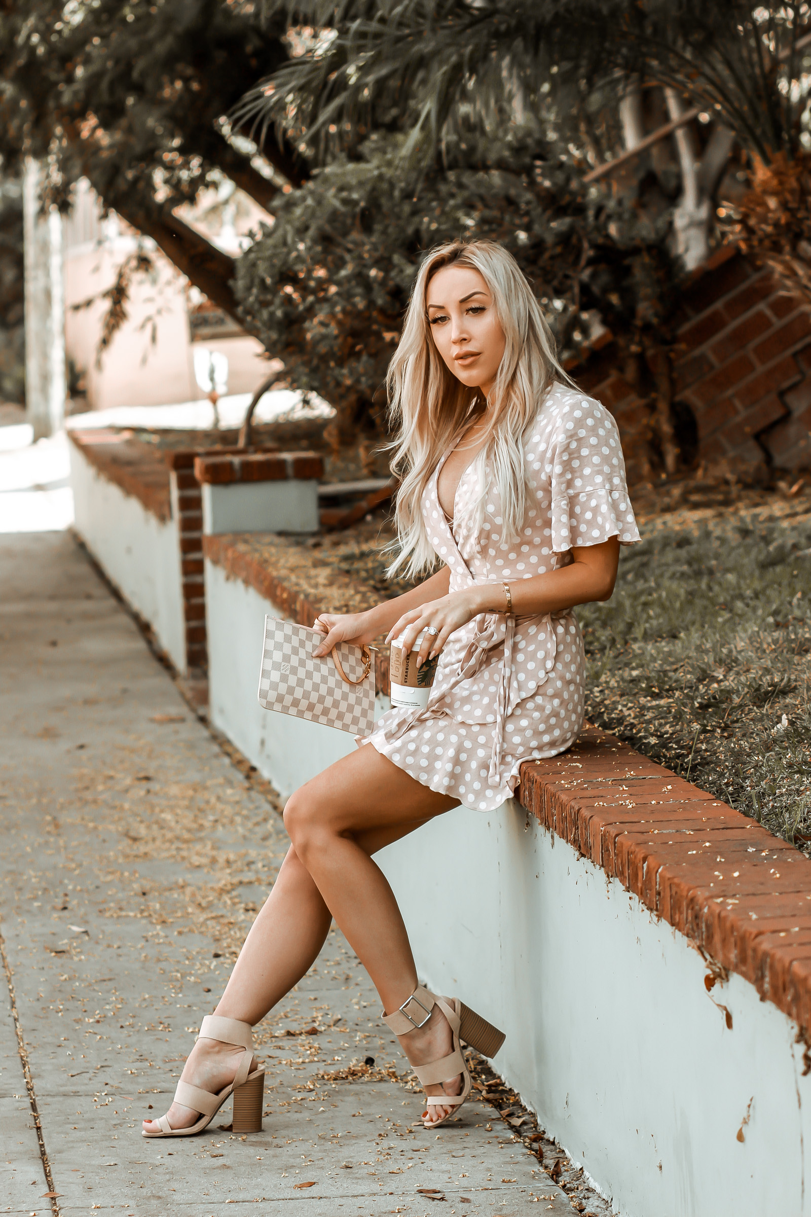 Pink Pastel Dress Polka Dots | Revolve | Pastel | Fashion Blogger | Blondie in the City by Hayley Larue