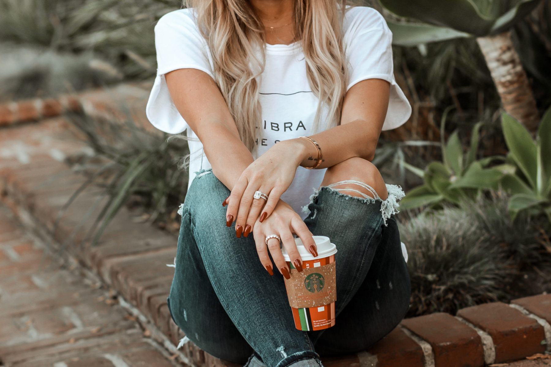 Libra Zodiac Tee | Street Style | Jeans & a Tee | Blondie in the City by Hayley Larue