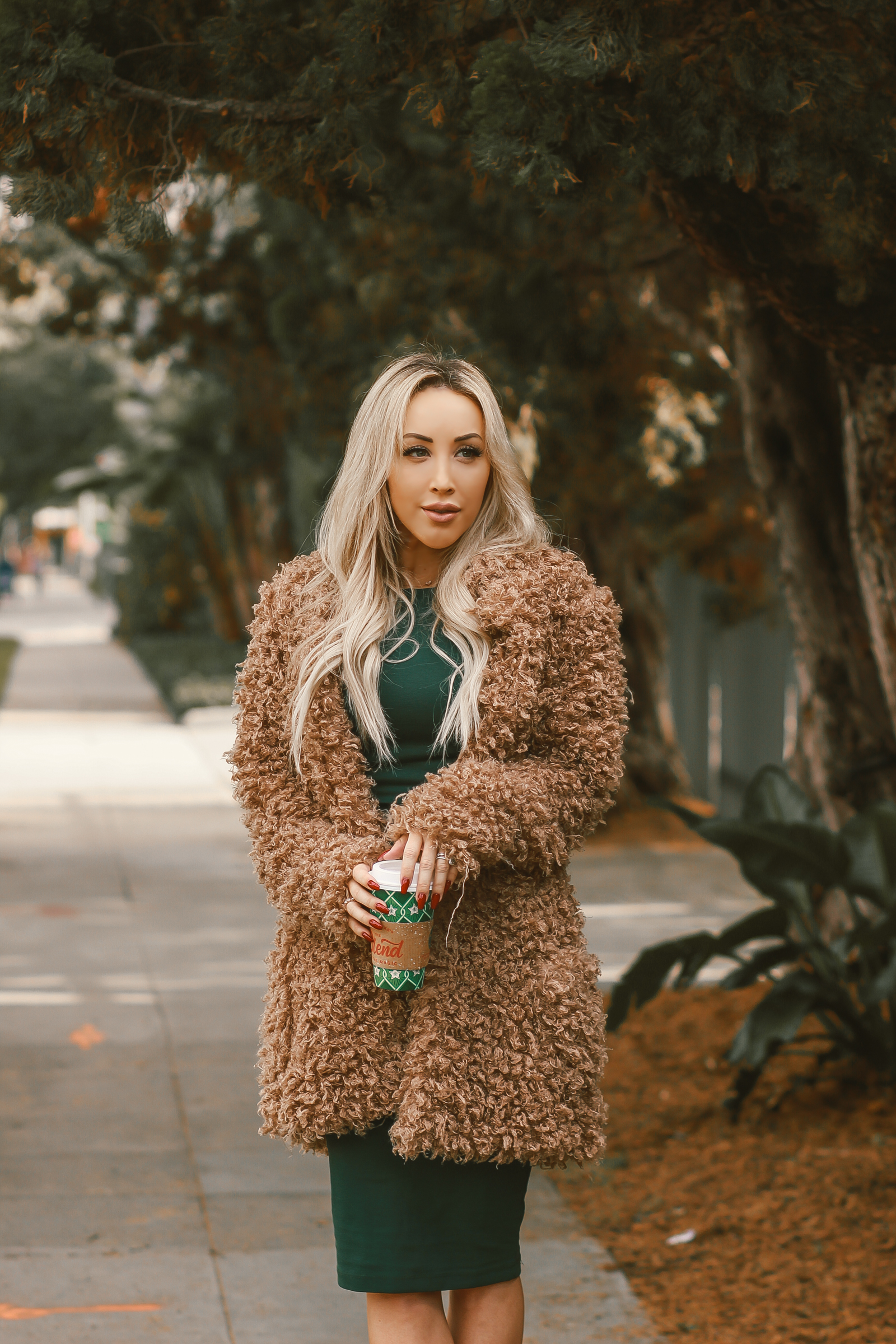 Forest Green Dress | Christmas Outfit Inspo | Holiday Outfit | Holiday Style | Dark Green Dress | Blondie in the City by Hayley Larue