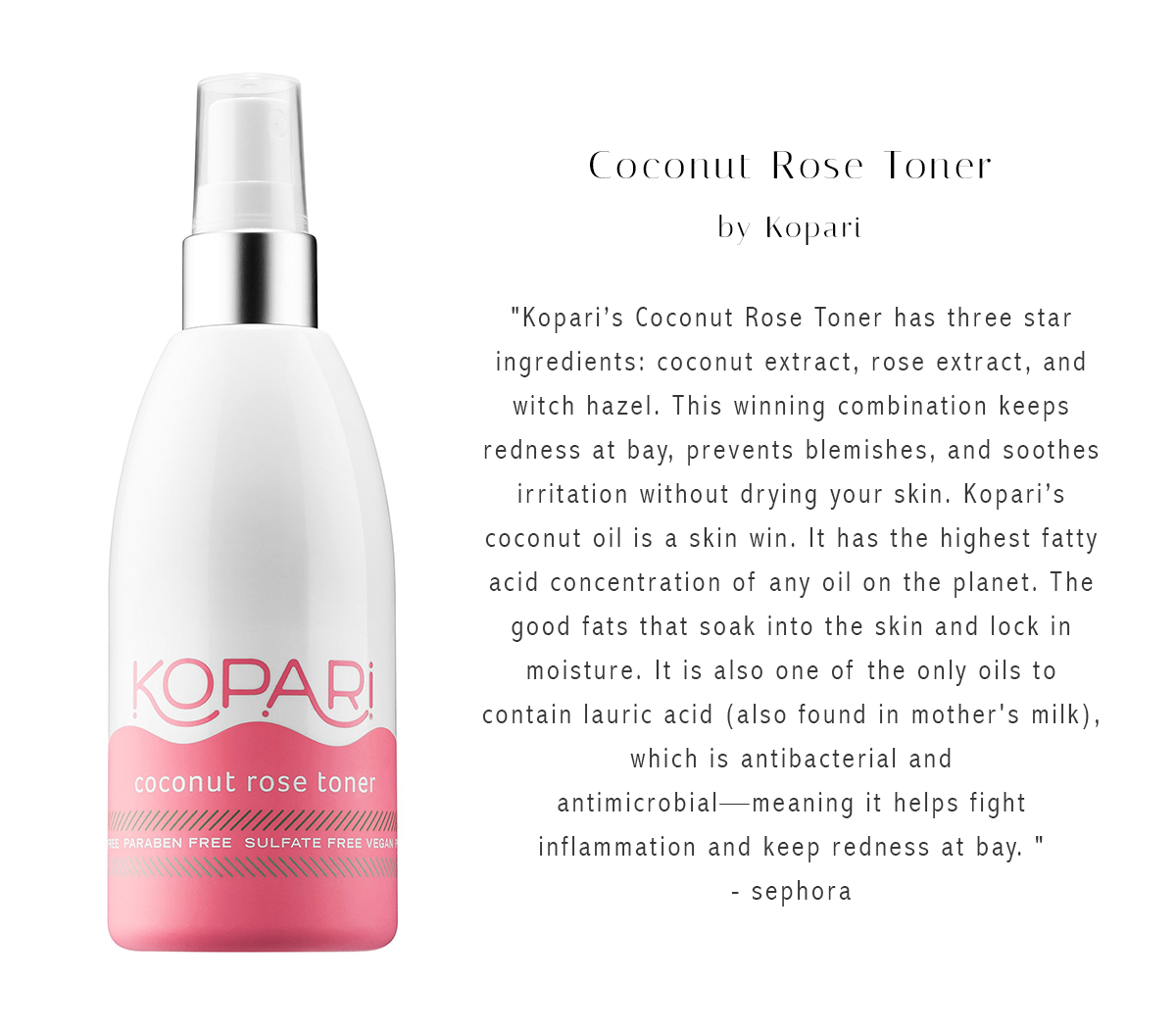 3 Face Mists I'm Loving Right Now | Coconut Rose Toner by Kopari | Skincare | Blondie in the City by Hayley Larue