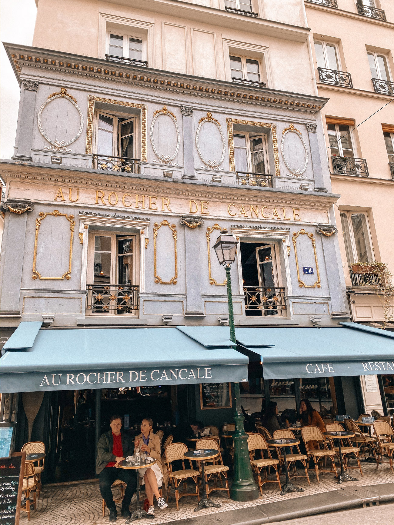 Cafes To Visit in Paris | Paris Cafes | baby blue paris cafe | Blondie in the City by Hayley Larue