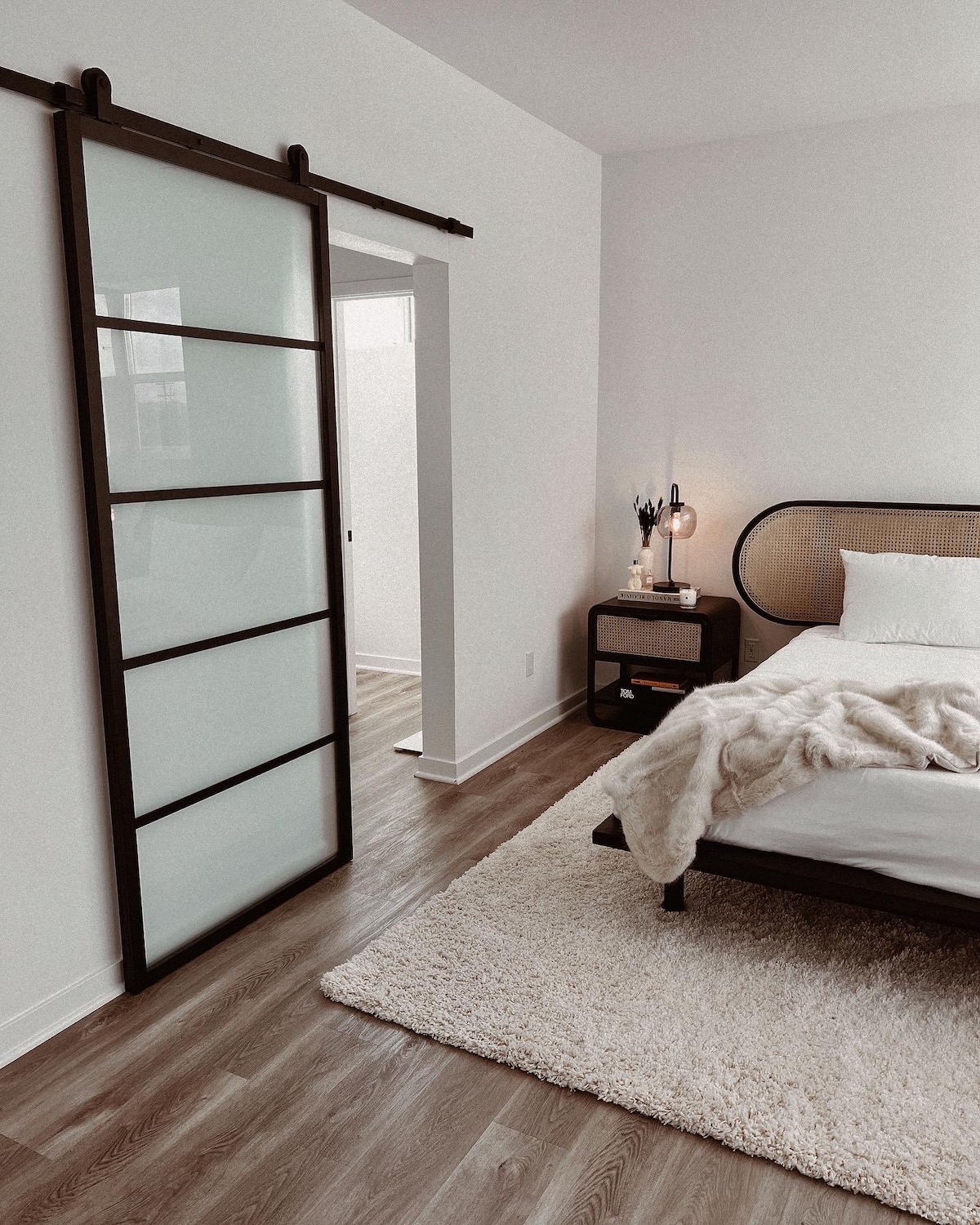 Neutral Master Bedroom Decor | Crate and Barrel | Minimal Bedroom Decor | Hayley Larue