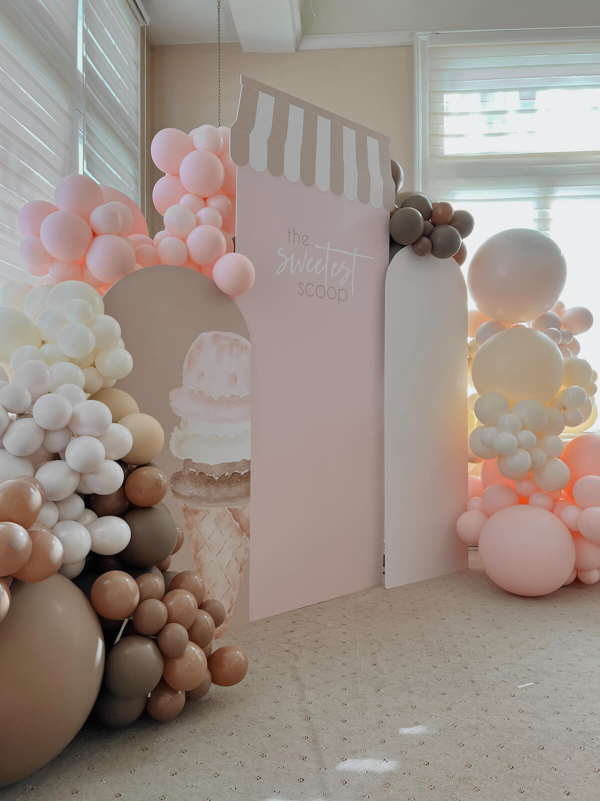 Baby Shower | Ice Cream Theme | Neapolitan Theme | Pink Baby Shower | Hayley Larue | Steven James Design