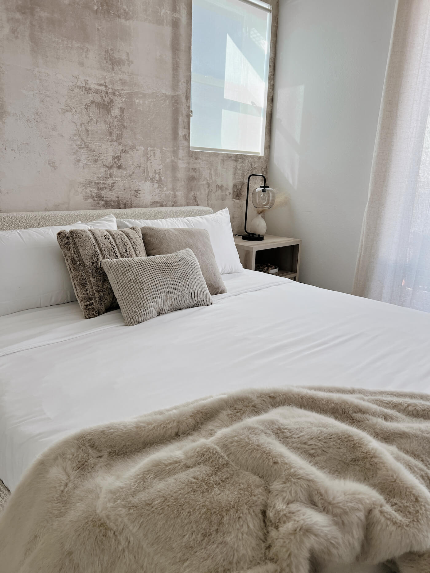 Neutral Bedroom inspo | Home Decor | Boucle Decor | Hayley Larue