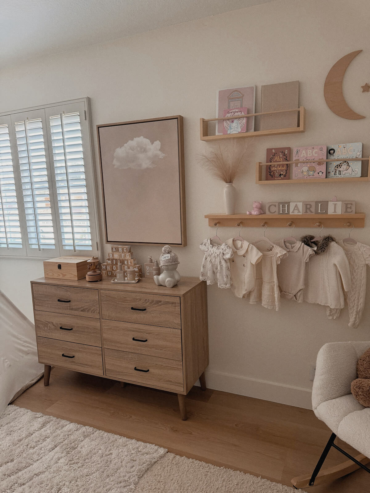 Neutral Nursery Bedroom Decor | Cloud Wallpaper | Toddler Room | Baby's Room