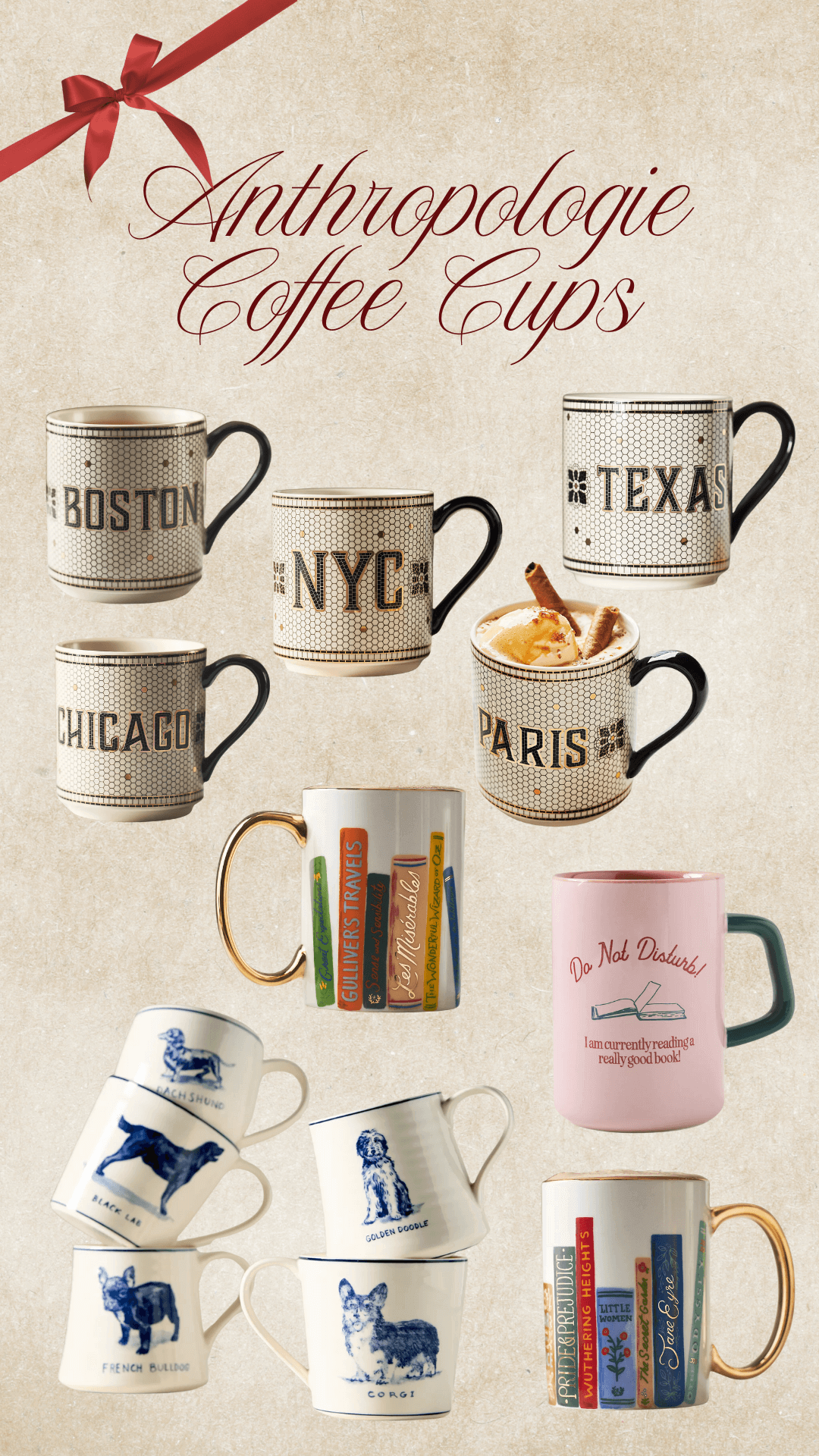 Anthropologie Coffee Cups | Holiday Gift Guide | Influencer Gift Guide 